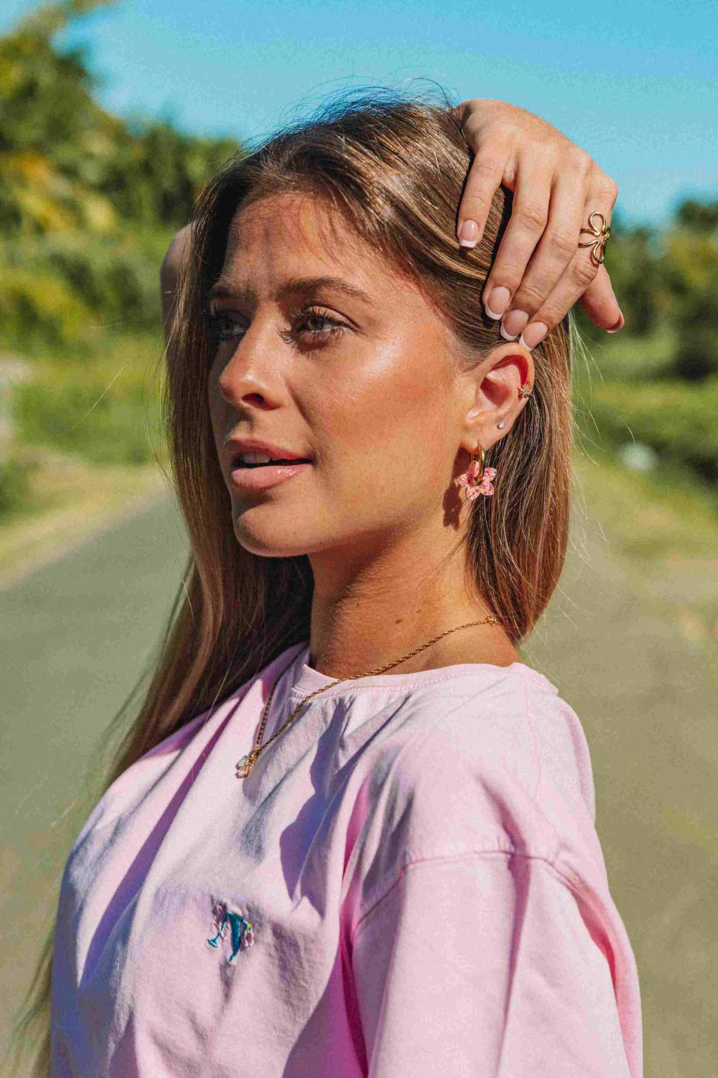 Summer Sunset Tiaré Hoops