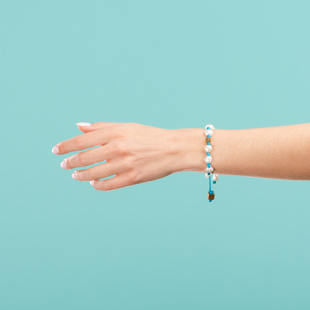 Bracelets Océan Fleur Bleu-Les Nicolettes