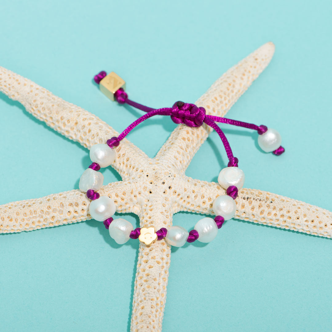 Bracelets Océan Fleur Prune-Les Nicolettes