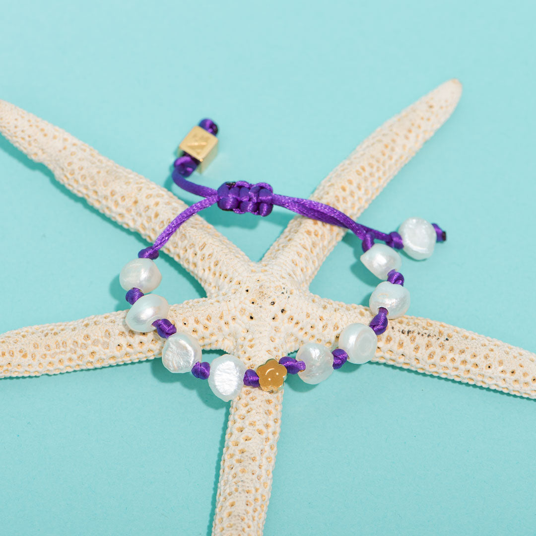 Bracelets Océan Fleur Violet-Les Nicolettes
