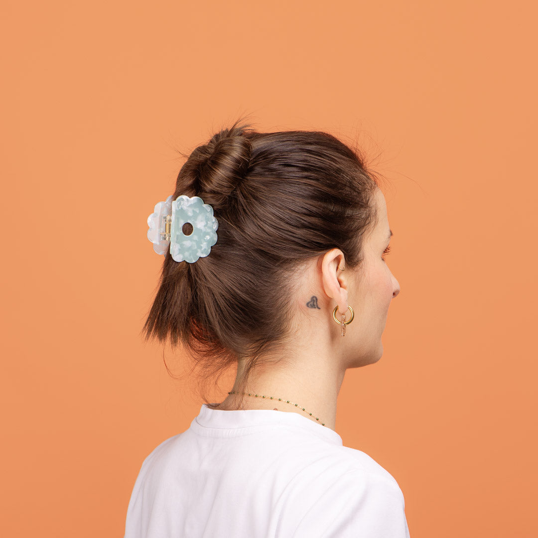 Mint Sunflower Clip