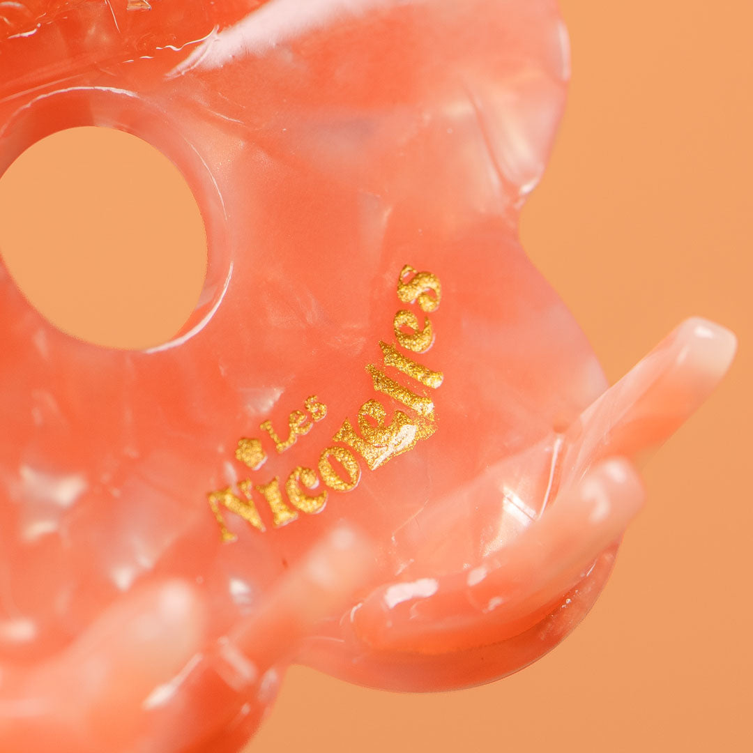 Peach Flower Clip