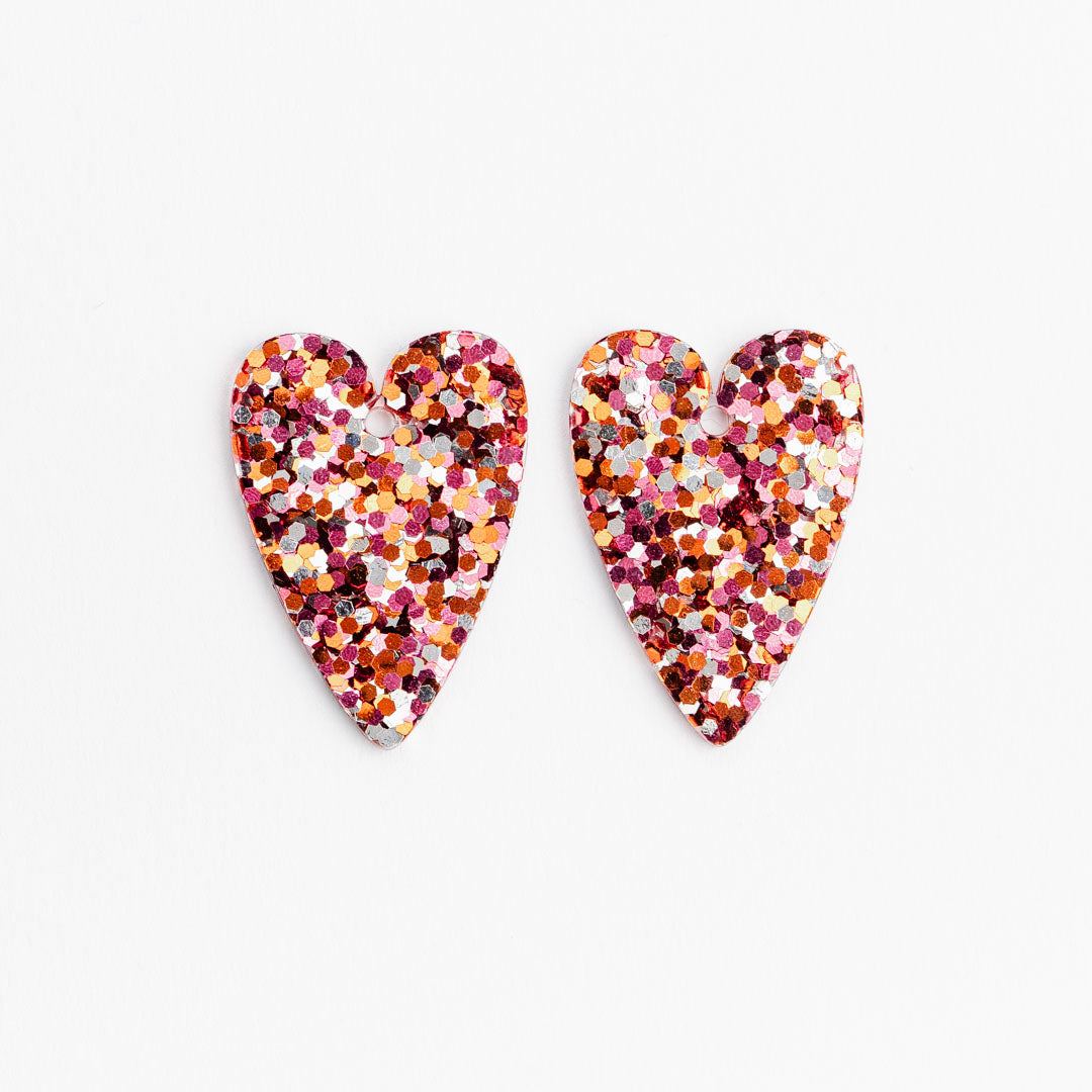 Boucles d'oreilles Cœur Mix Cuivre