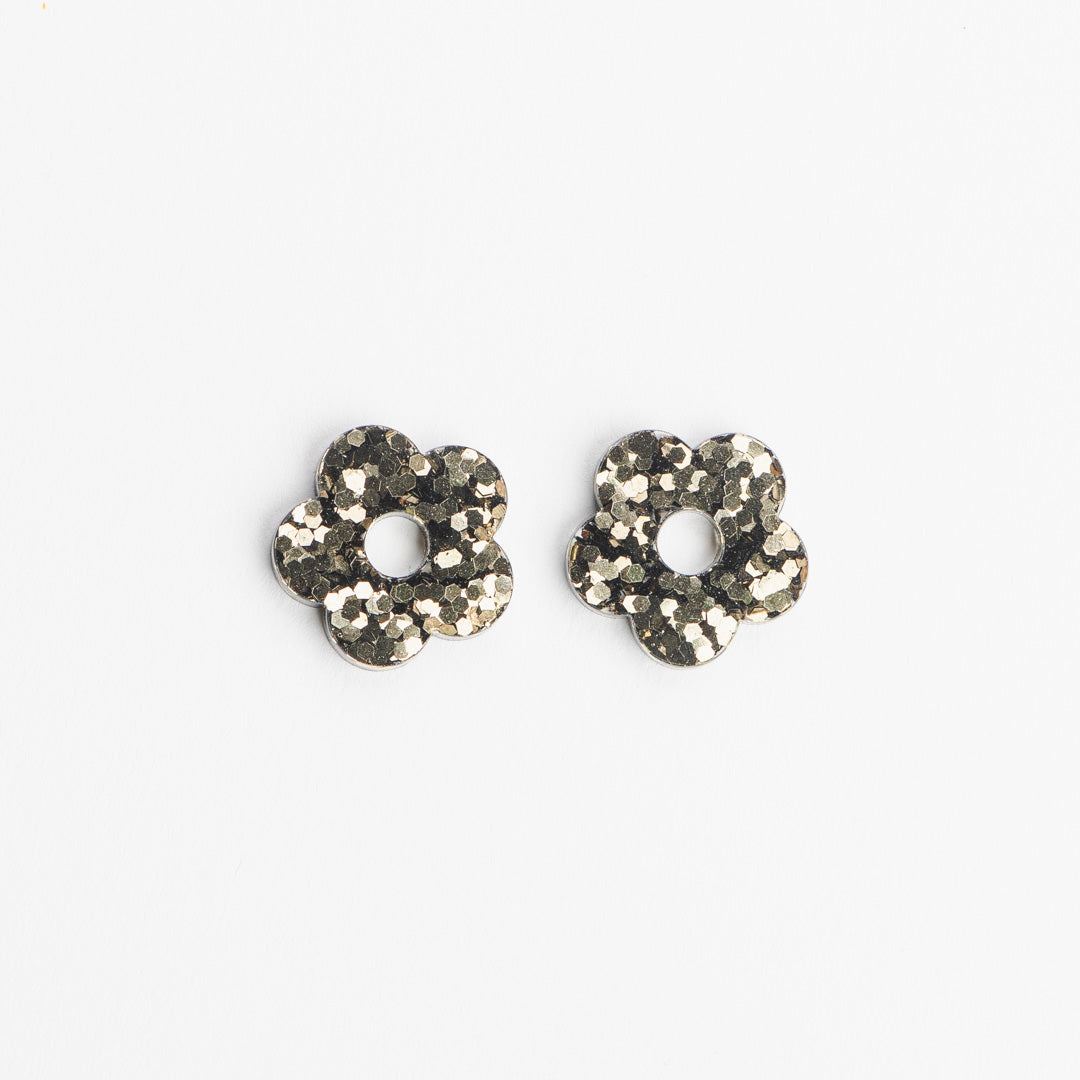 Créoles Fleur Mix Dark Green