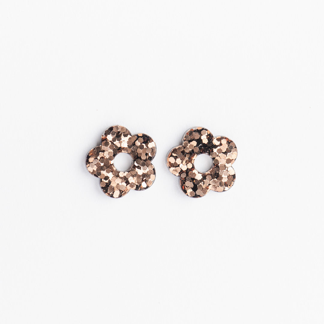 Créoles Fleur Bronze