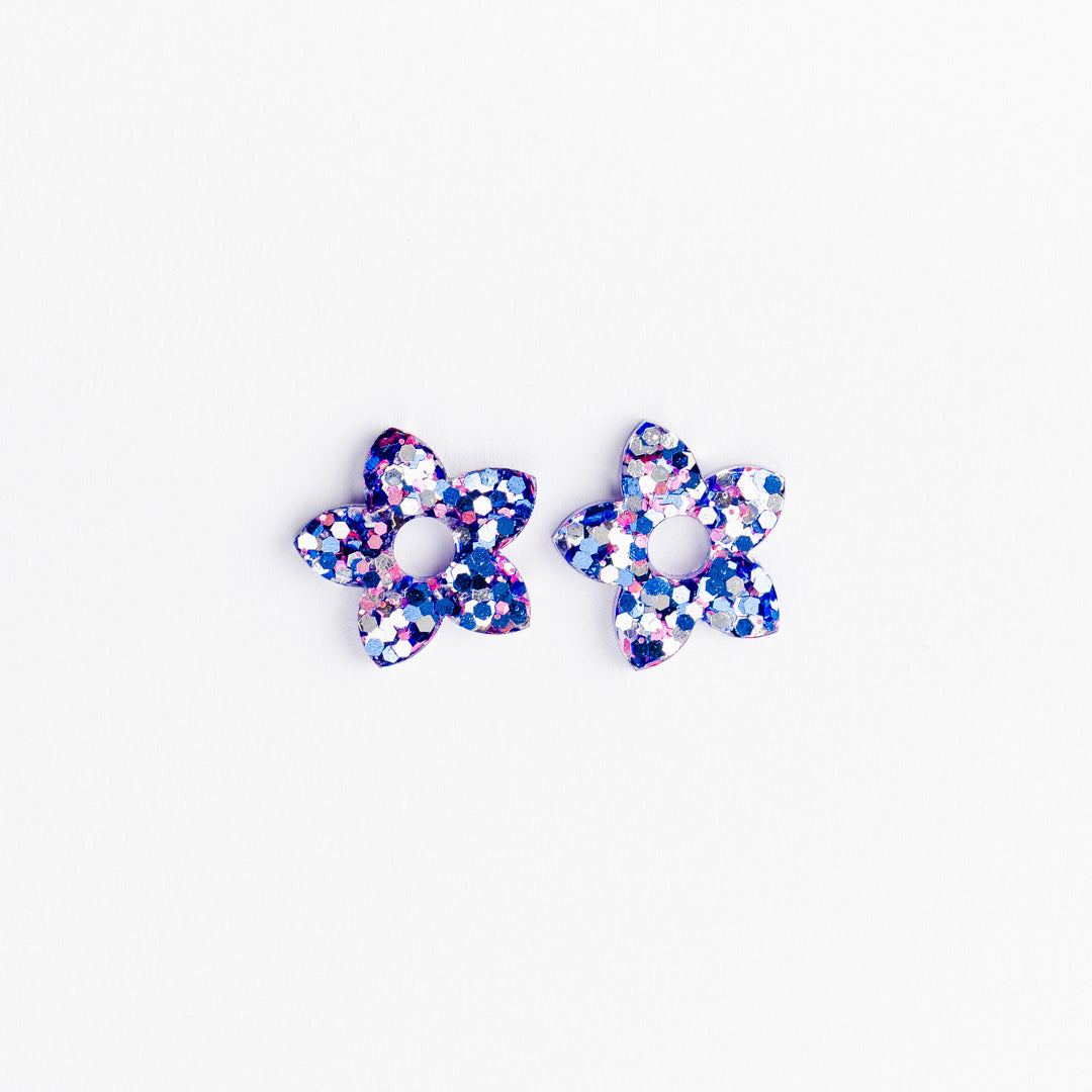 Créoles Tiaré Mix Bleu Rose