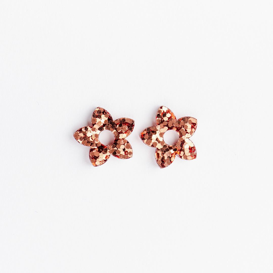 Pendientes de aro Tiaré Cobre