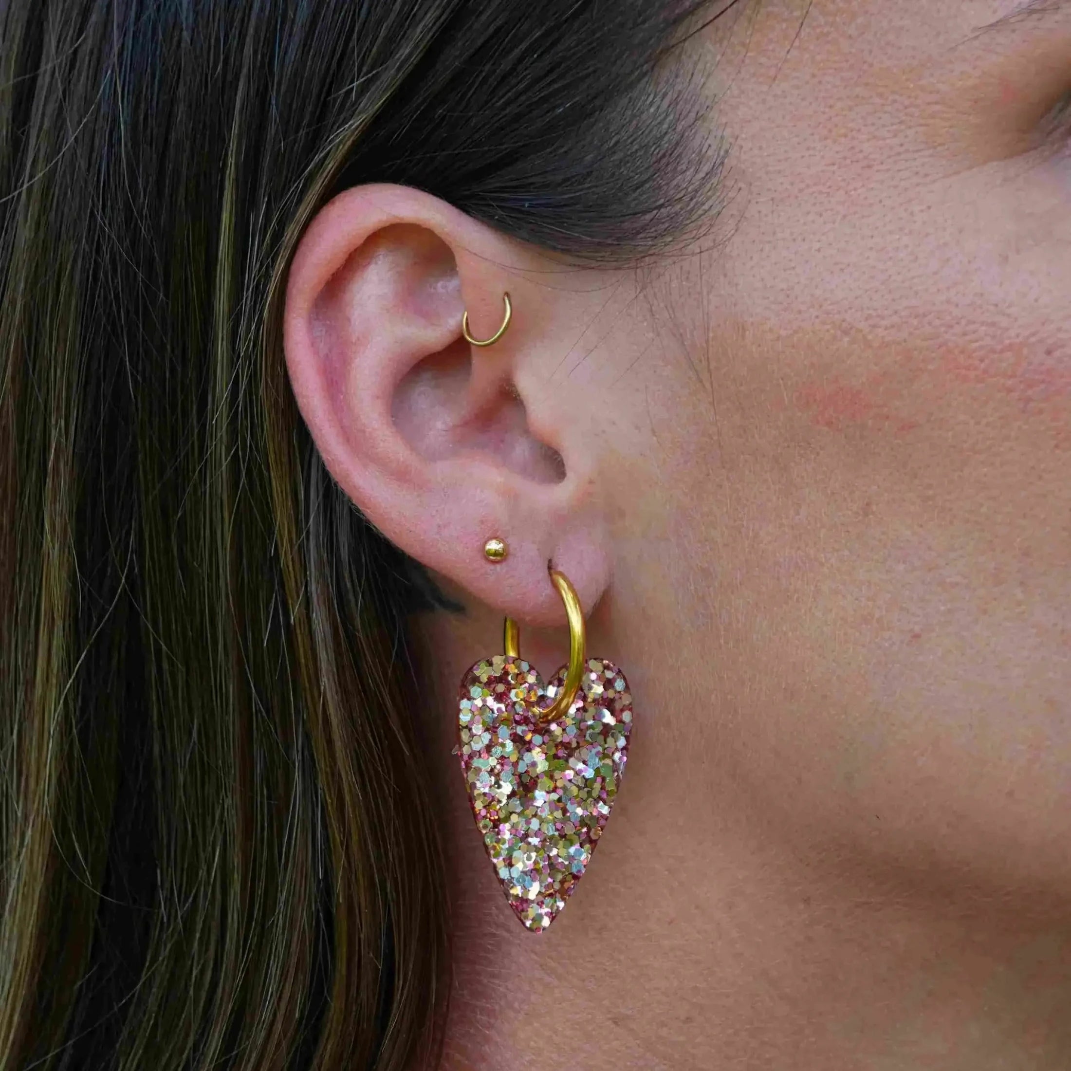 Boucles d'oreilles Cœur Mix Classique-Les Nicolettes