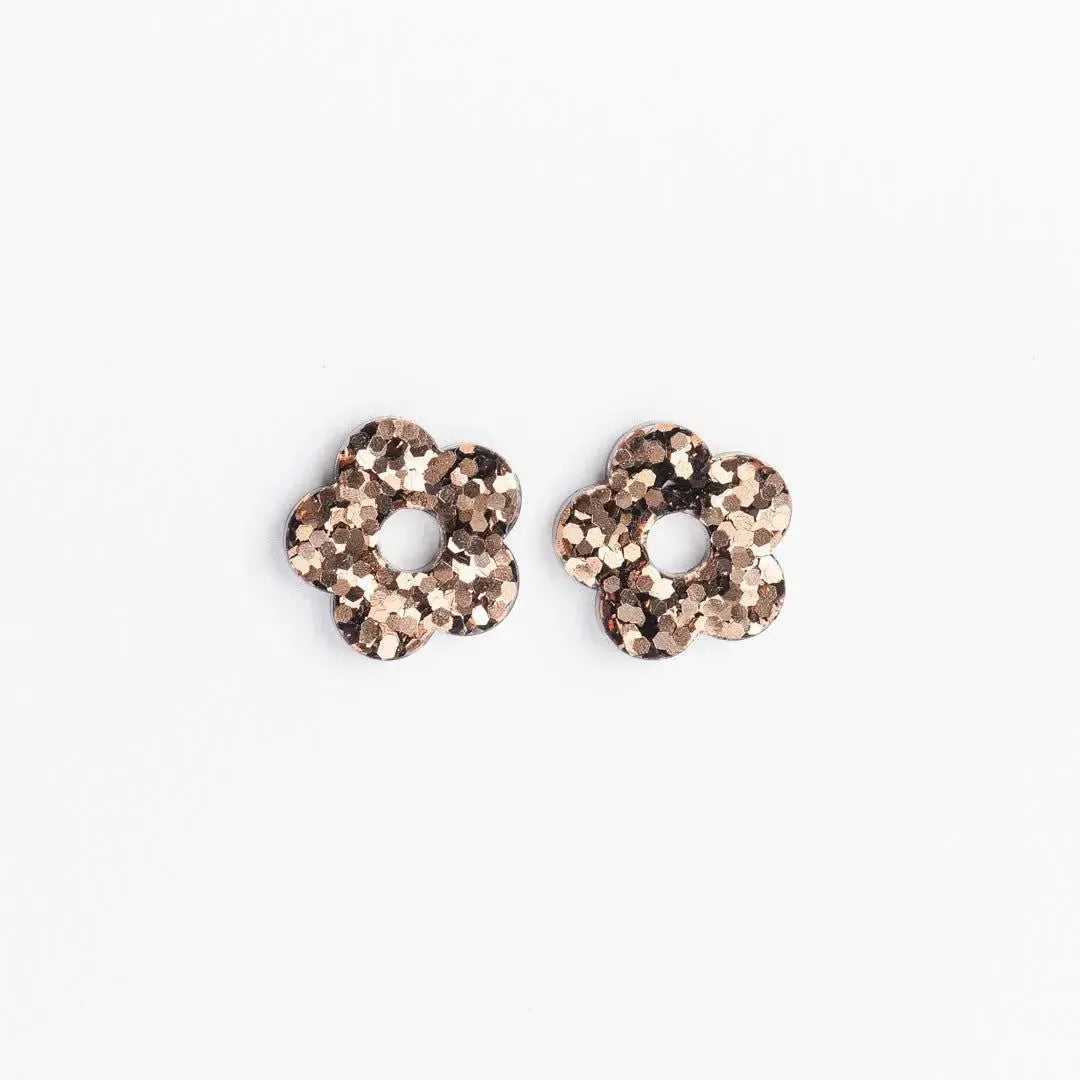 Créoles Fleur Bronze-Les Nicolettes