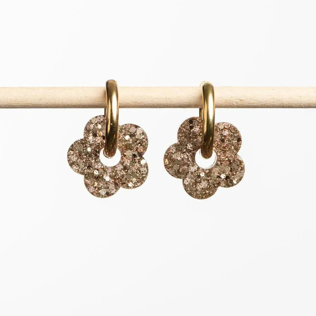 Créoles Fleur Kaki Champagne-Les Nicolettes