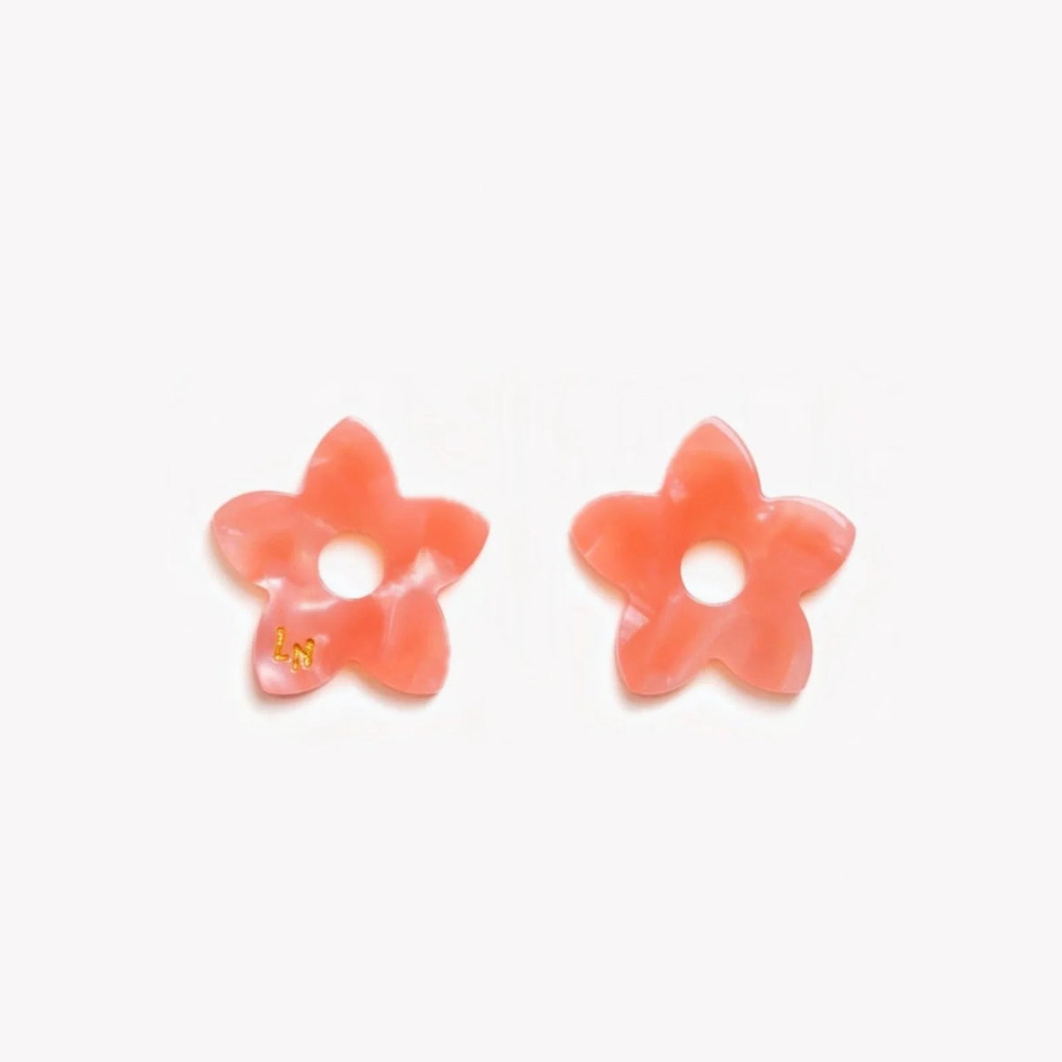 Pair of Acetate Tiaré charms in Peach (no. 13) – Les Nicolettes
