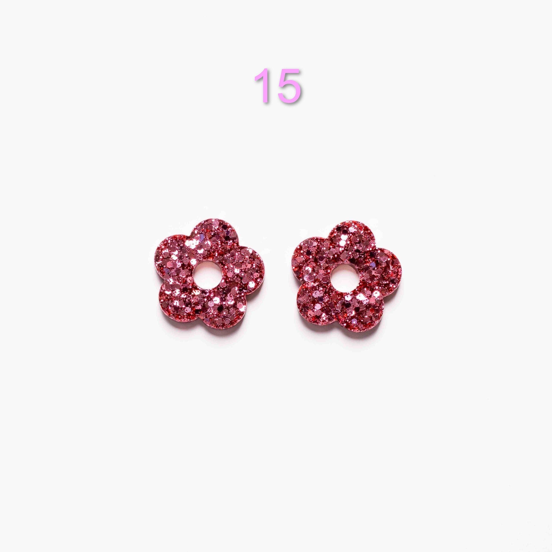Charms 15 | Champagne Rosé fait main en résine époxy pour boucles d’oreilles