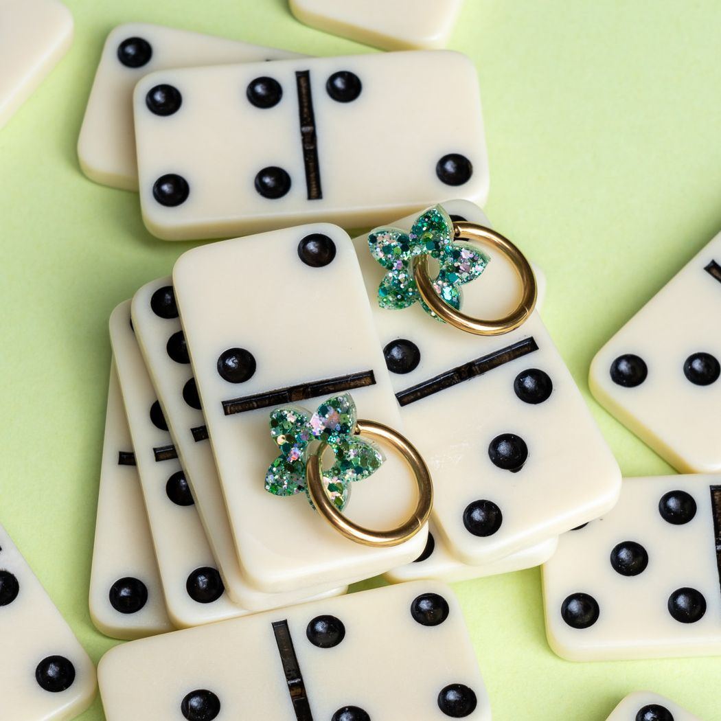 Orecchini a cerchio Mini Tiaré Mix Verde 2.0