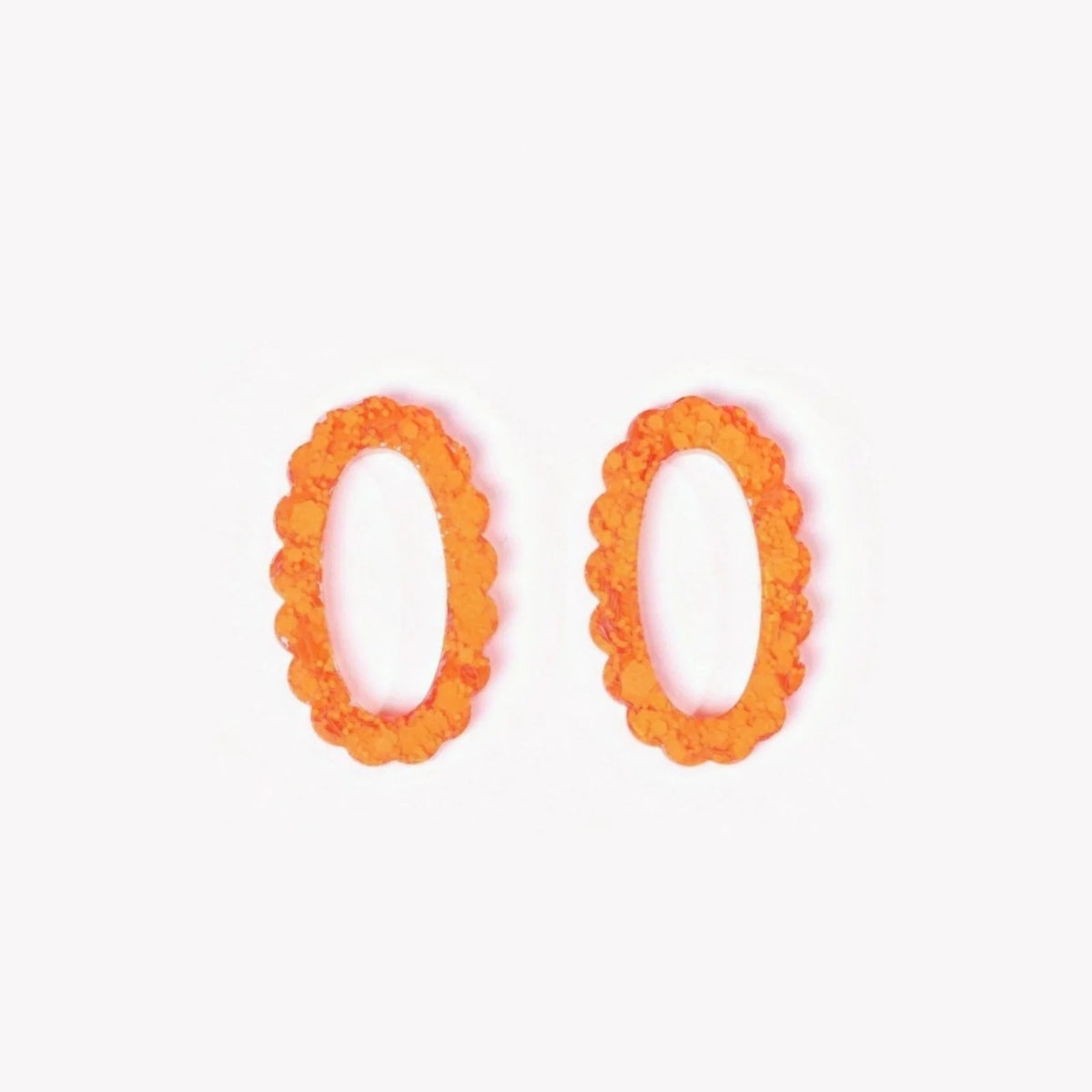Pair of Oval charms in Sorbet Orange (no. 19) – Les Nicolettes