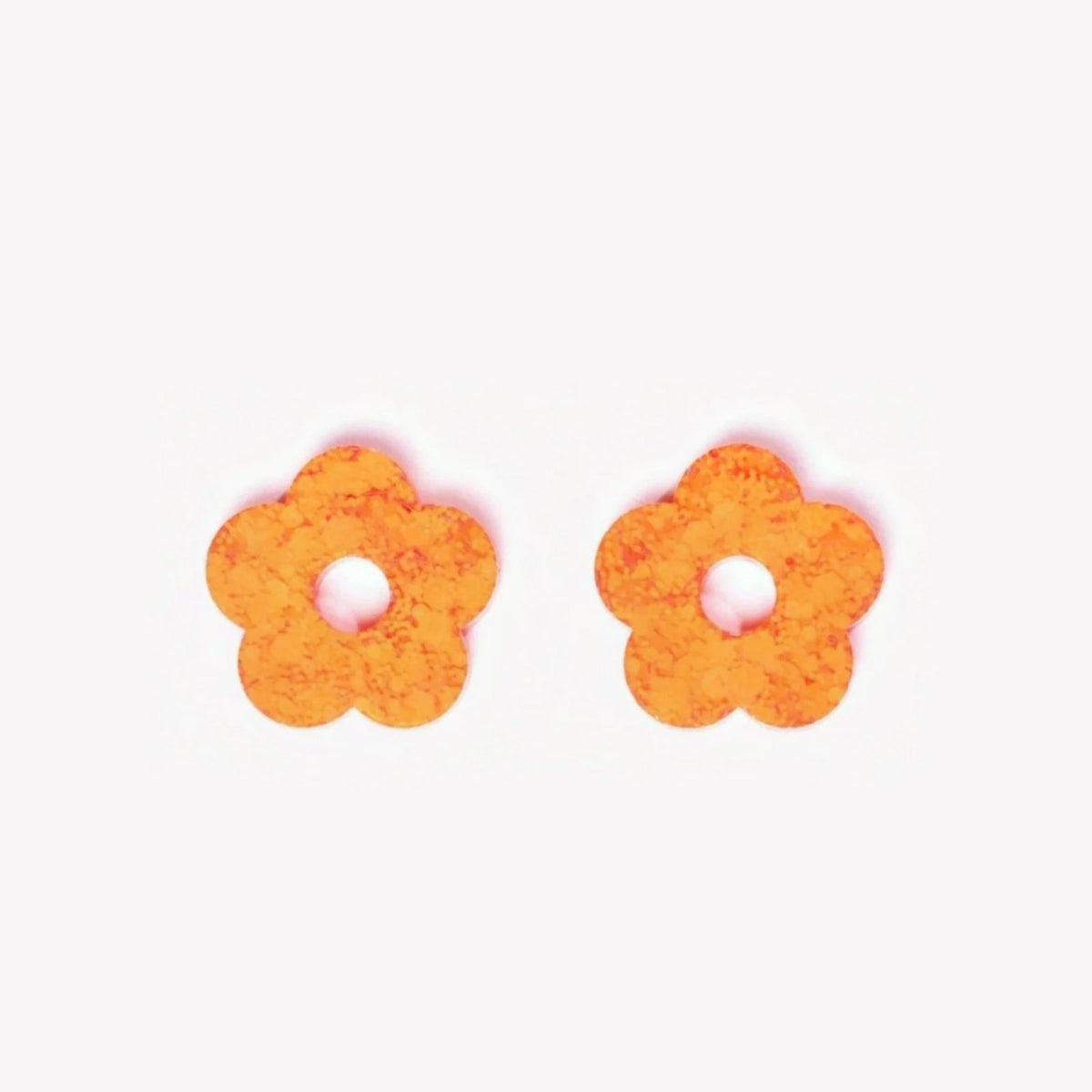 Paire de charms Fleur coloris Sorbet Orange (n°19) – Les Nicolettes