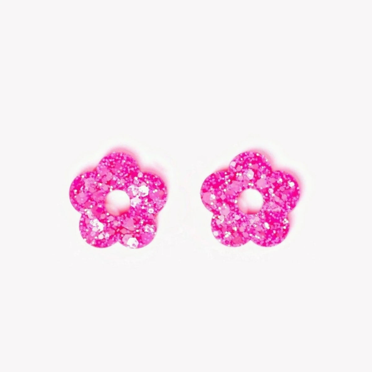 Paire de charms Fleur coloris Sorbet Rose Fluo (n°18) – Les Nicolettes