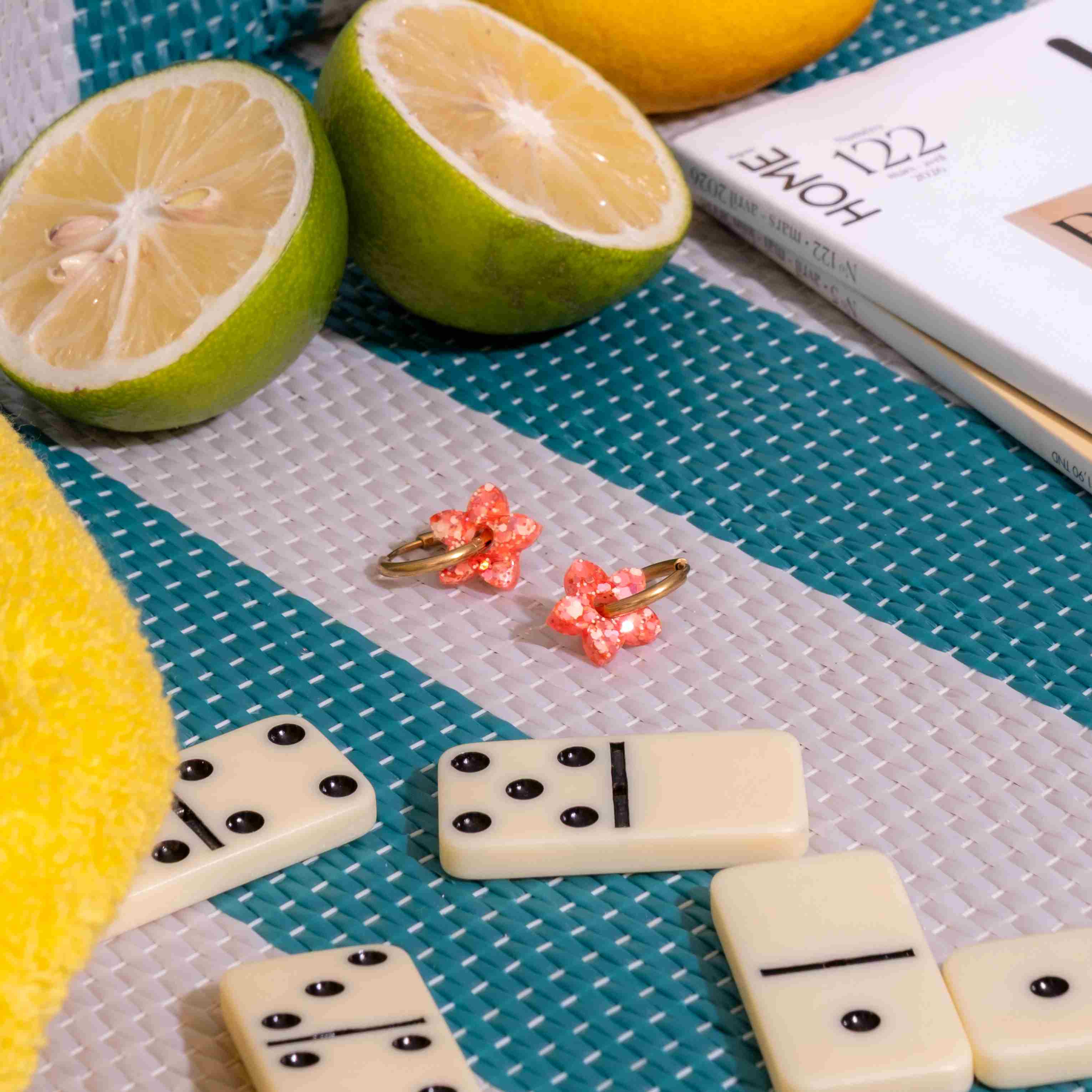 Orecchini a cerchio Mini Tiaré Sorbetto Mix Arancia