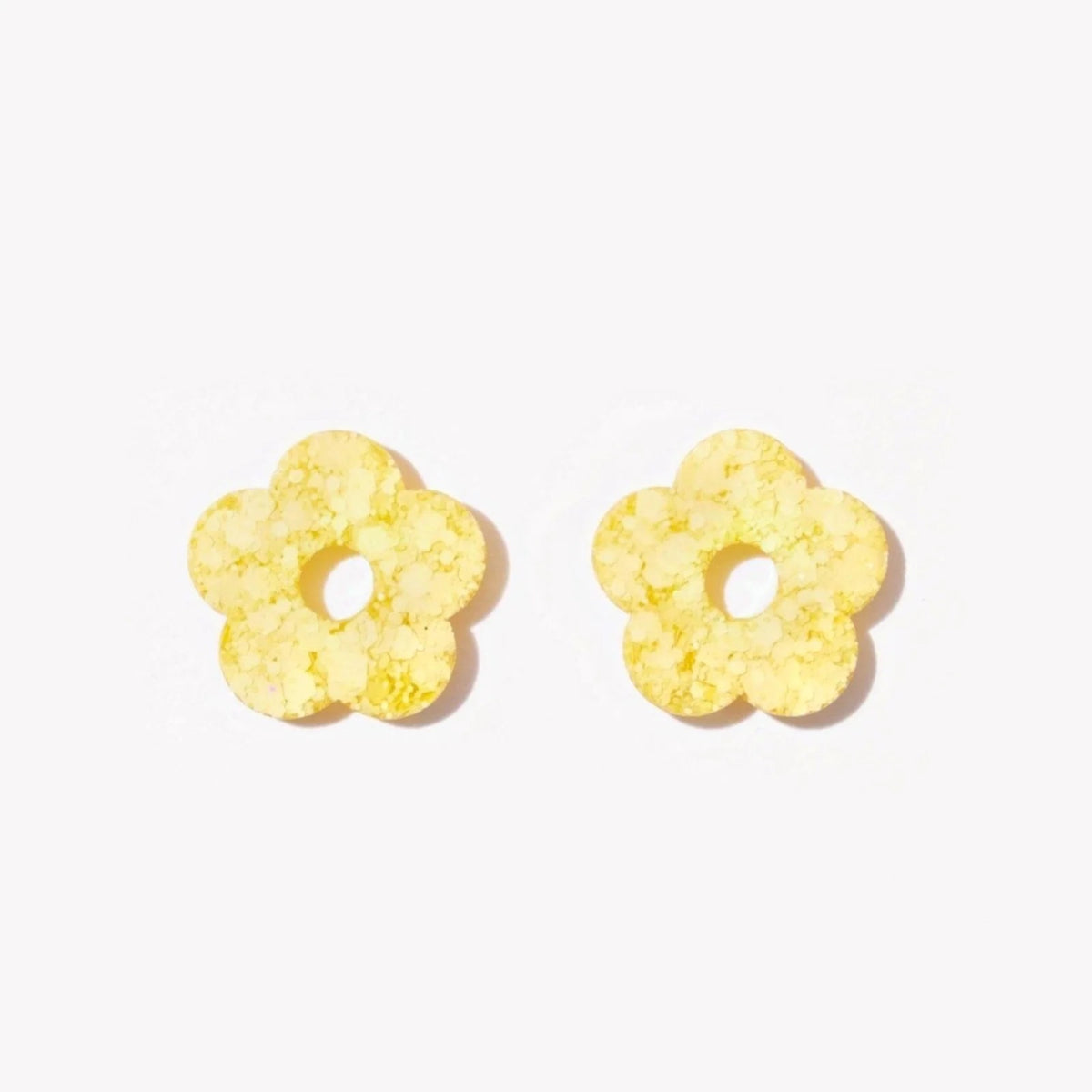 Paire de charms Fleur coloris Sorbet Citron (n°17) – Les Nicolettes