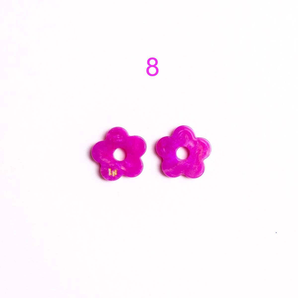Charms Mini Fleur Acétate | Choisissez votre paire parmi 9 créations
