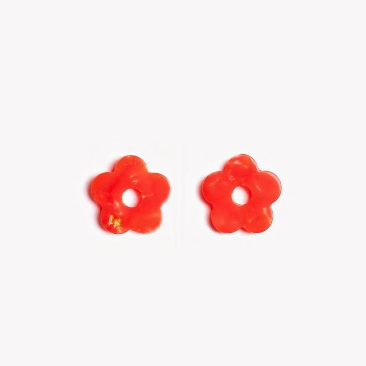 Paire de charms Mini Fleur Acétate coloris Rouge (n°7) – Les Nicolettes