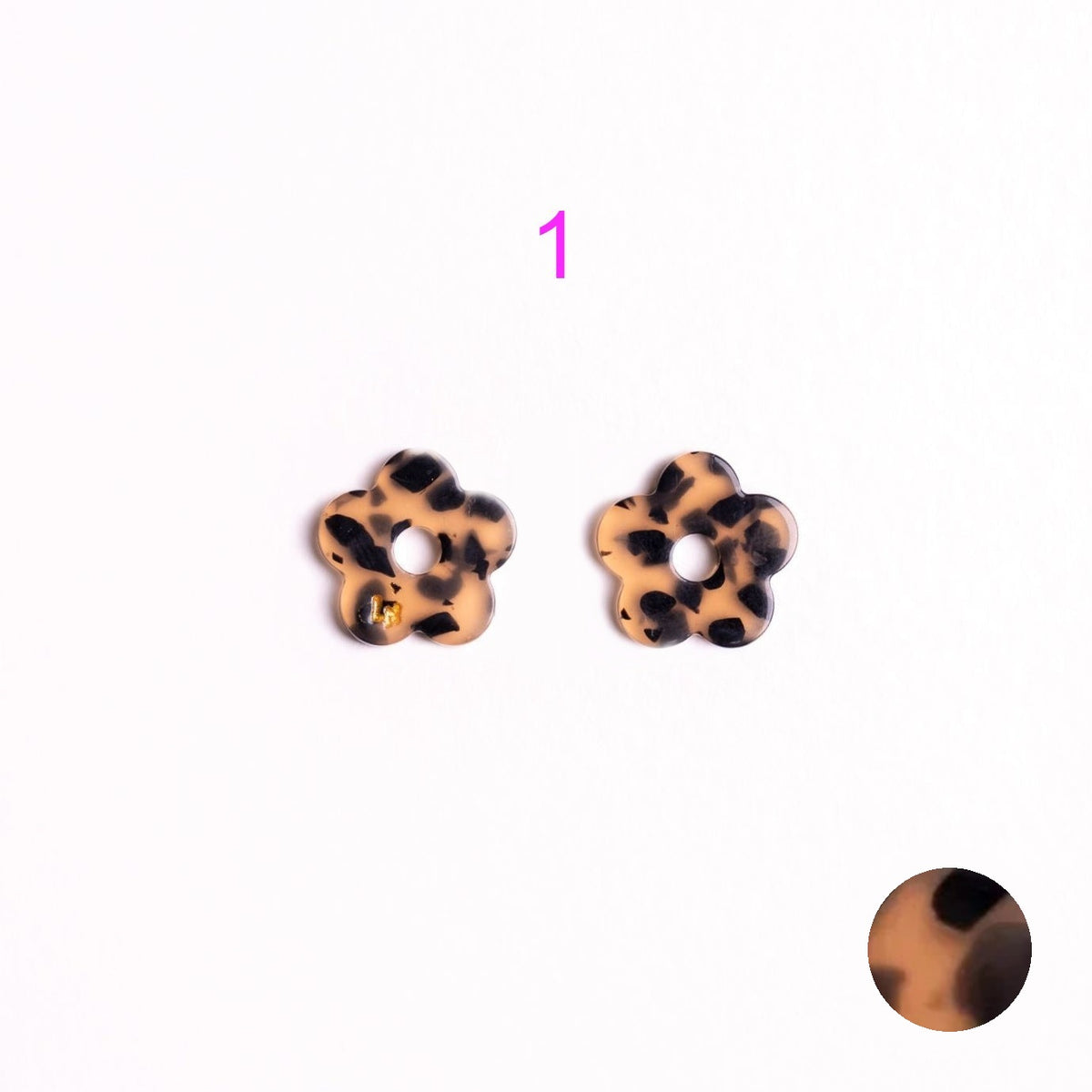 Acetate Mini Flower Charms | Choose Your Pair from 10 Designs