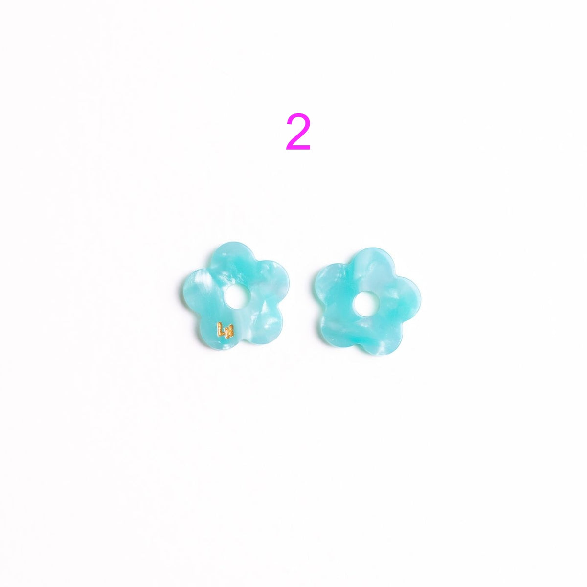 Charms Mini Fleur Acétate | Choisissez votre paire parmi 9 créations