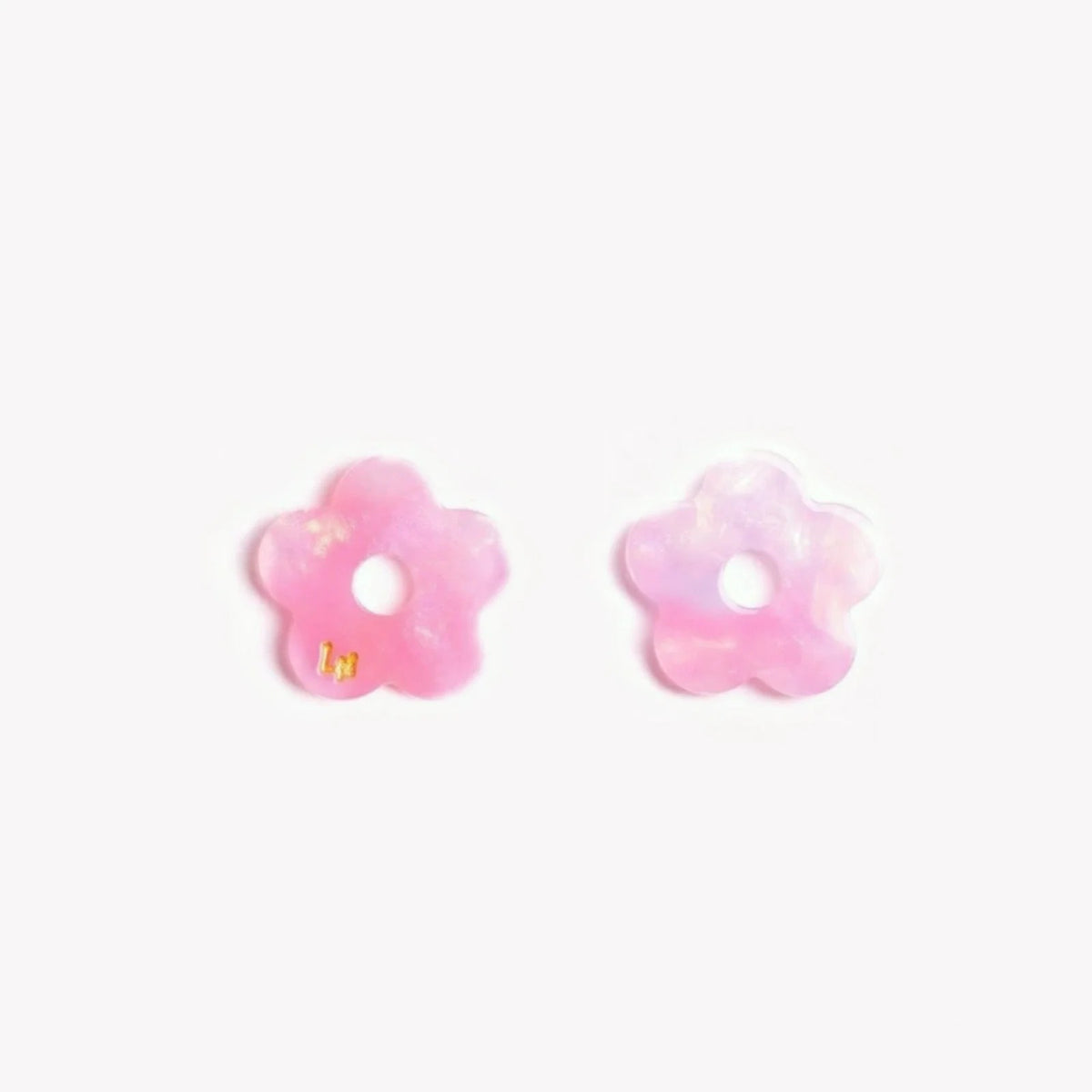 Paire de charms Mini Fleur Acétate coloris Dégradé Rose Lilas (n°3) – Les Nicolettes