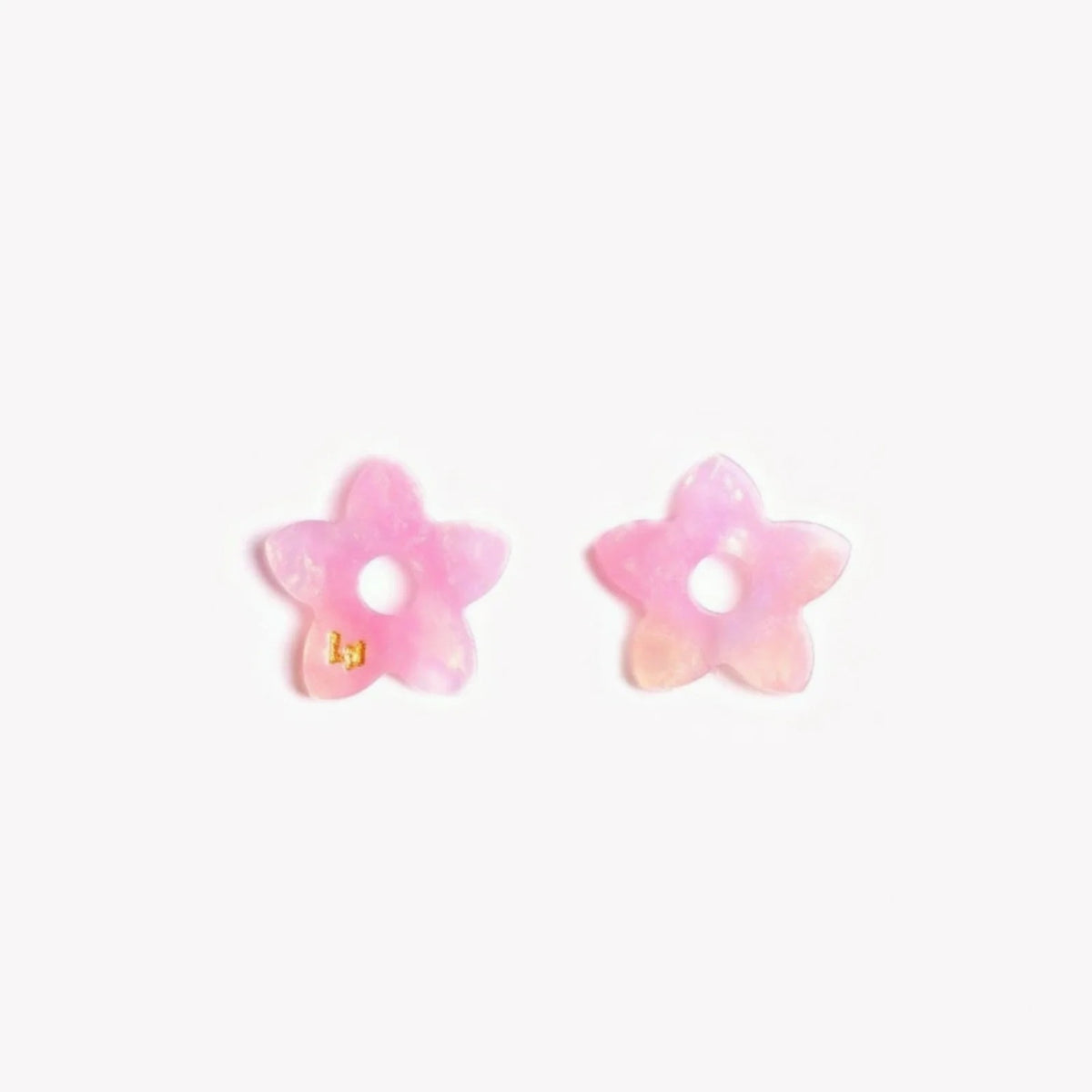 Pair of Mini Acetate Tiaré charms in Ombré Pink Lilac (no. 3) – Les Nicolettes