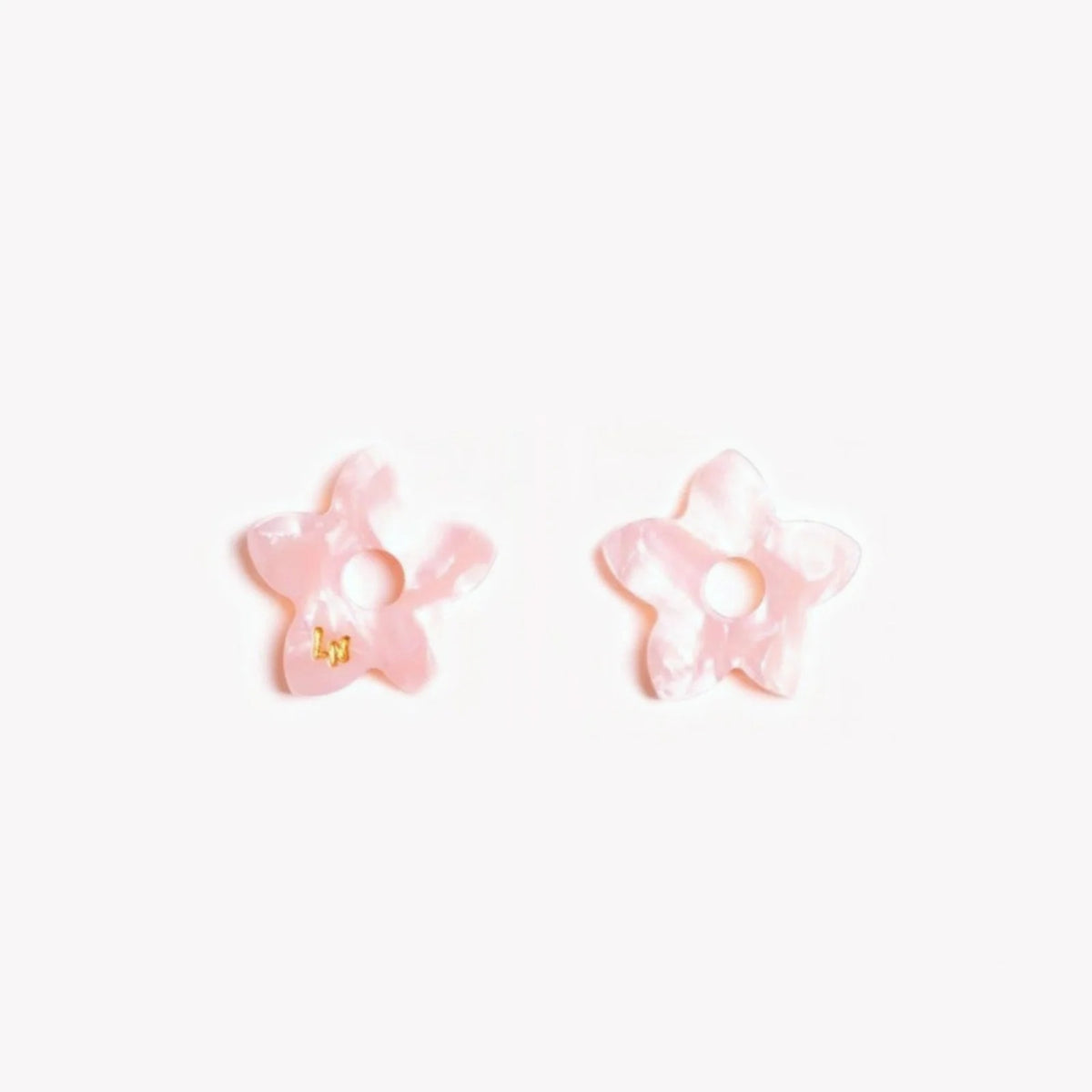 Pair of Mini Acetate Tiaré charms in Powder Pink (no. 5) – Les Nicolettes