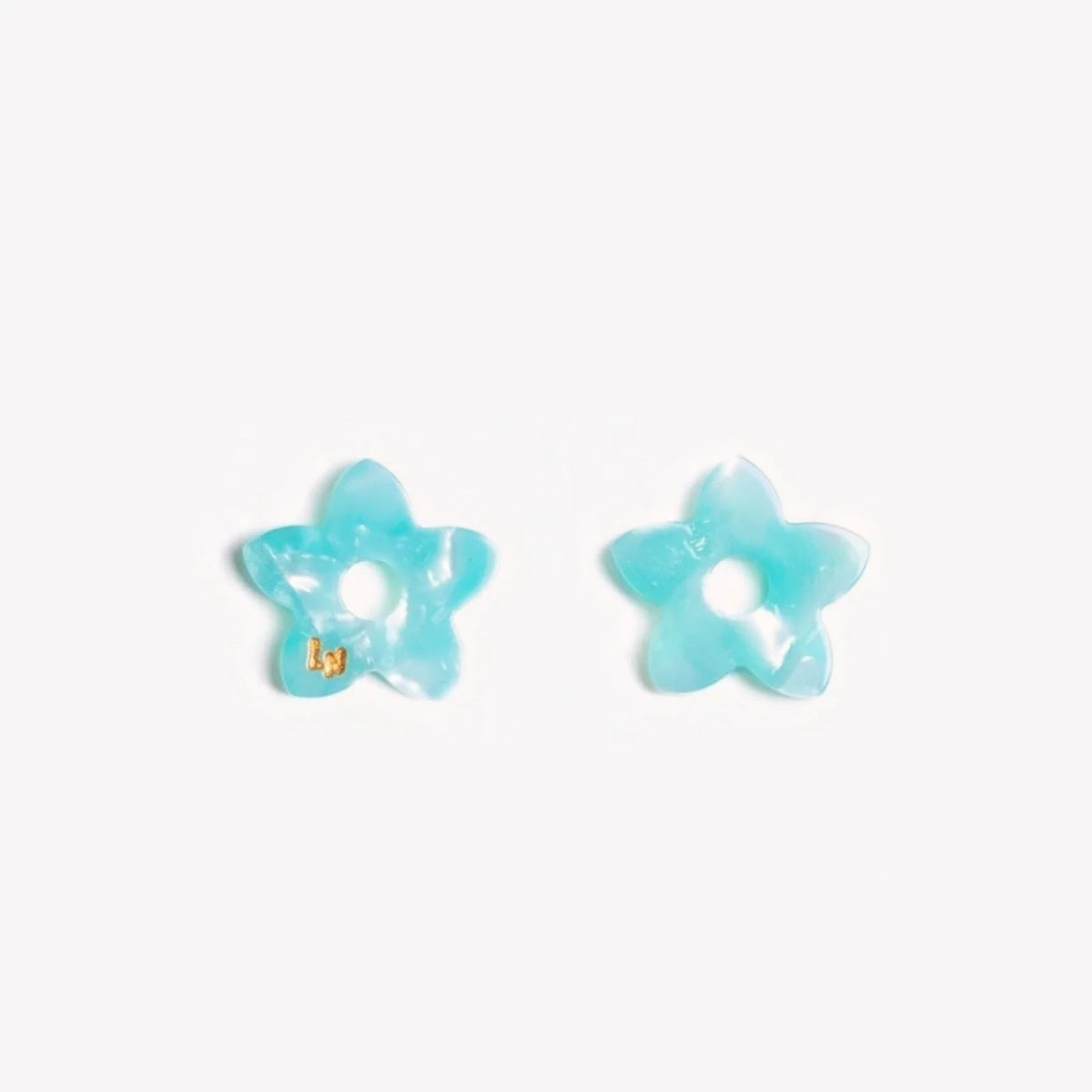 Pair of Mini Acetate Tiaré charms in Sky Blue (no. 2) – Les Nicolettes
