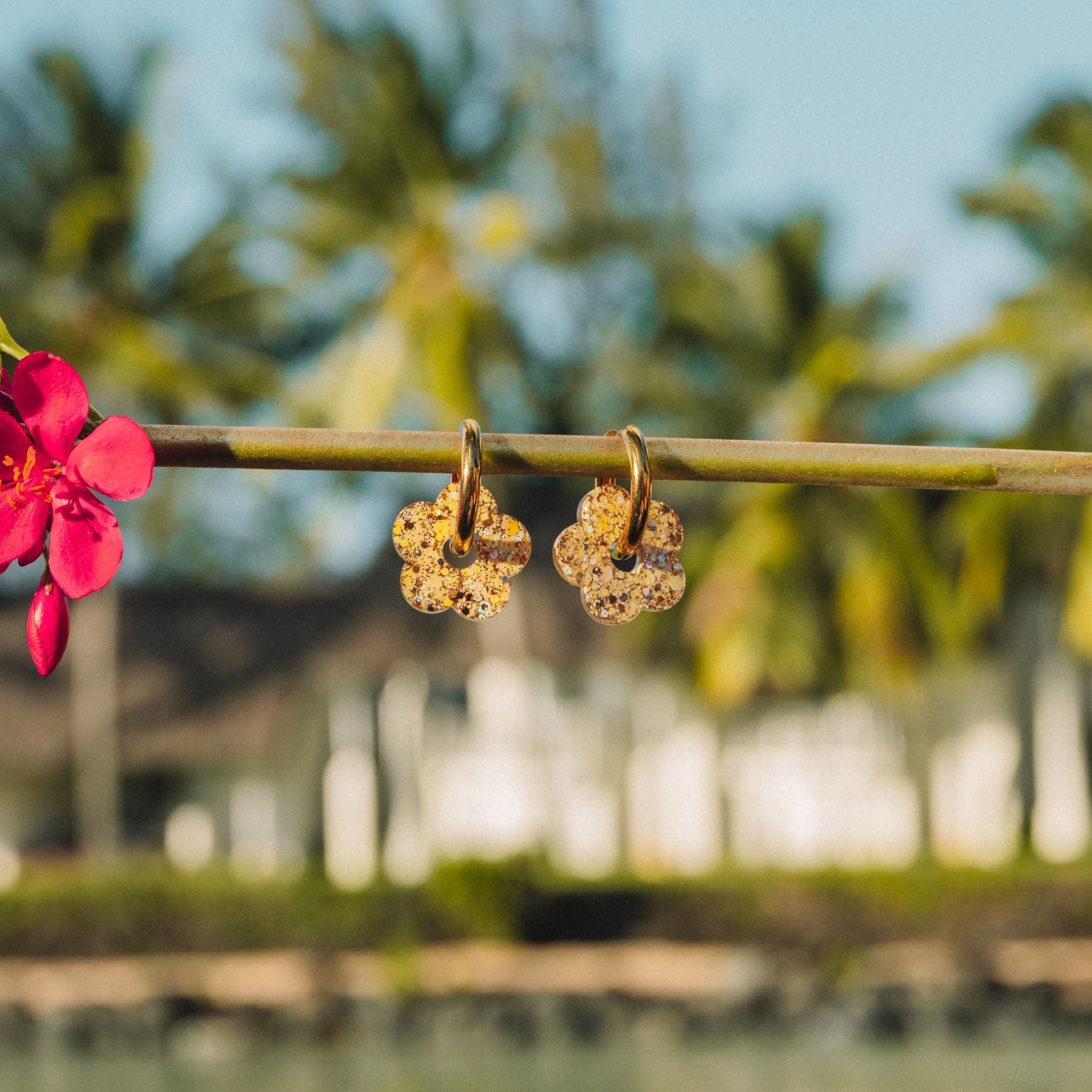 Créoles Fleur Pêche Champagne