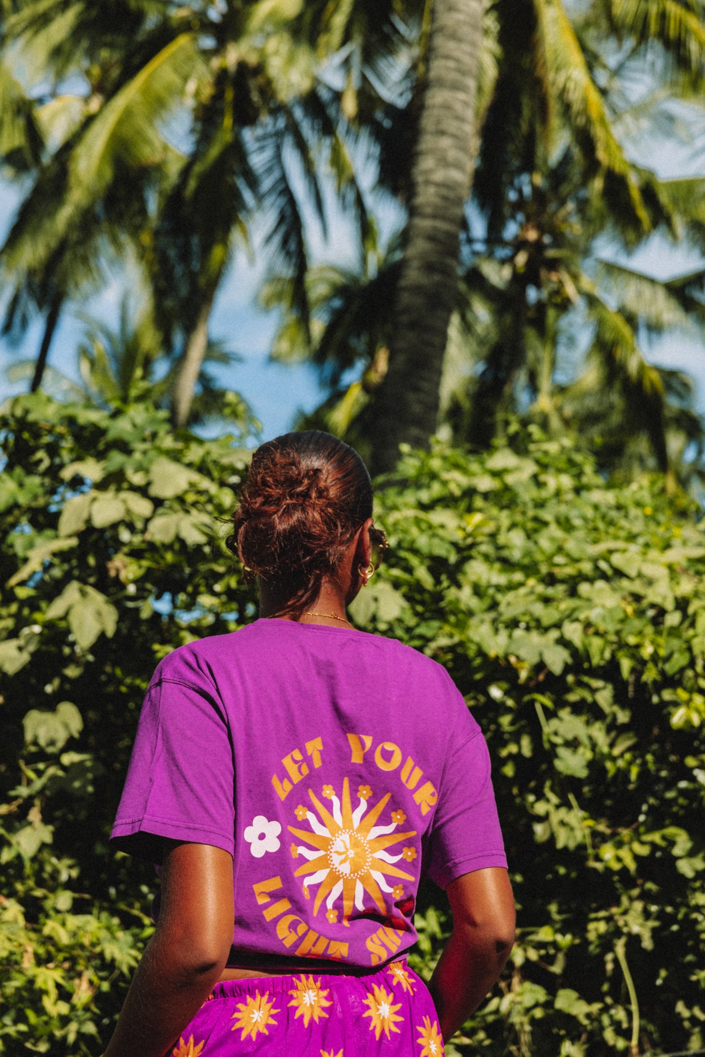 Tee-Shirt Violet - Let You Light Shine