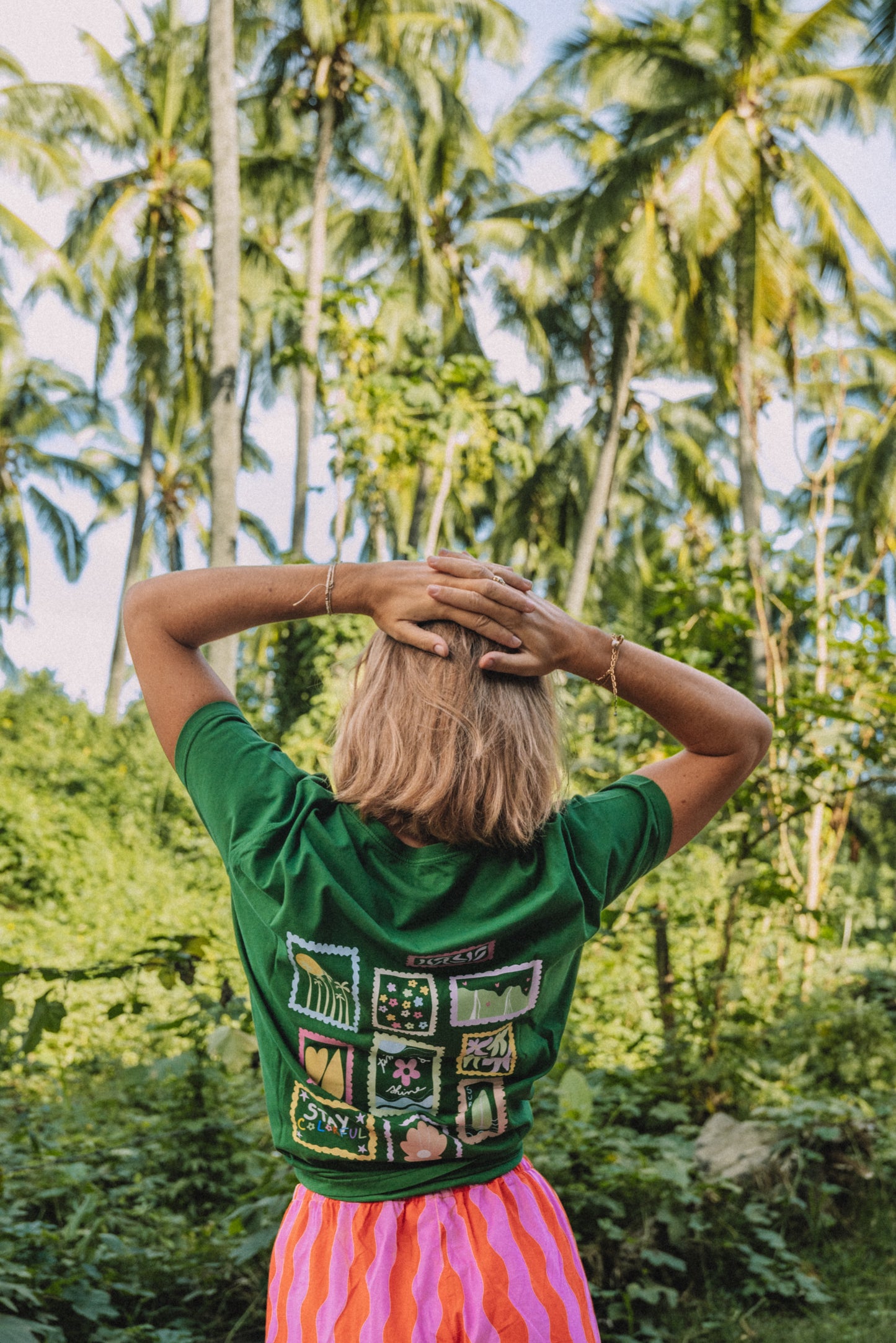 Tee-Shirt Vert - Timbres