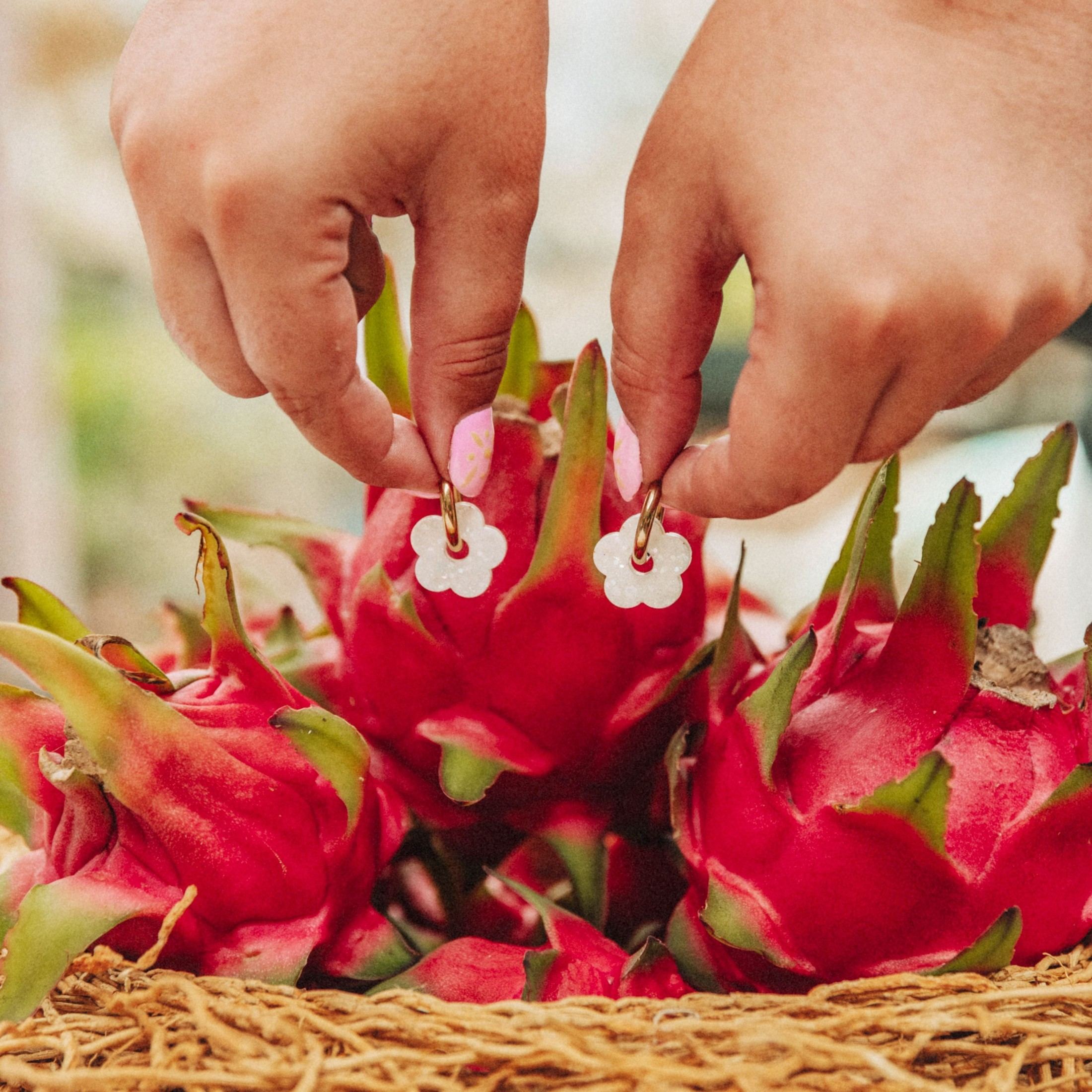 Créoles Fleur Ivoire
