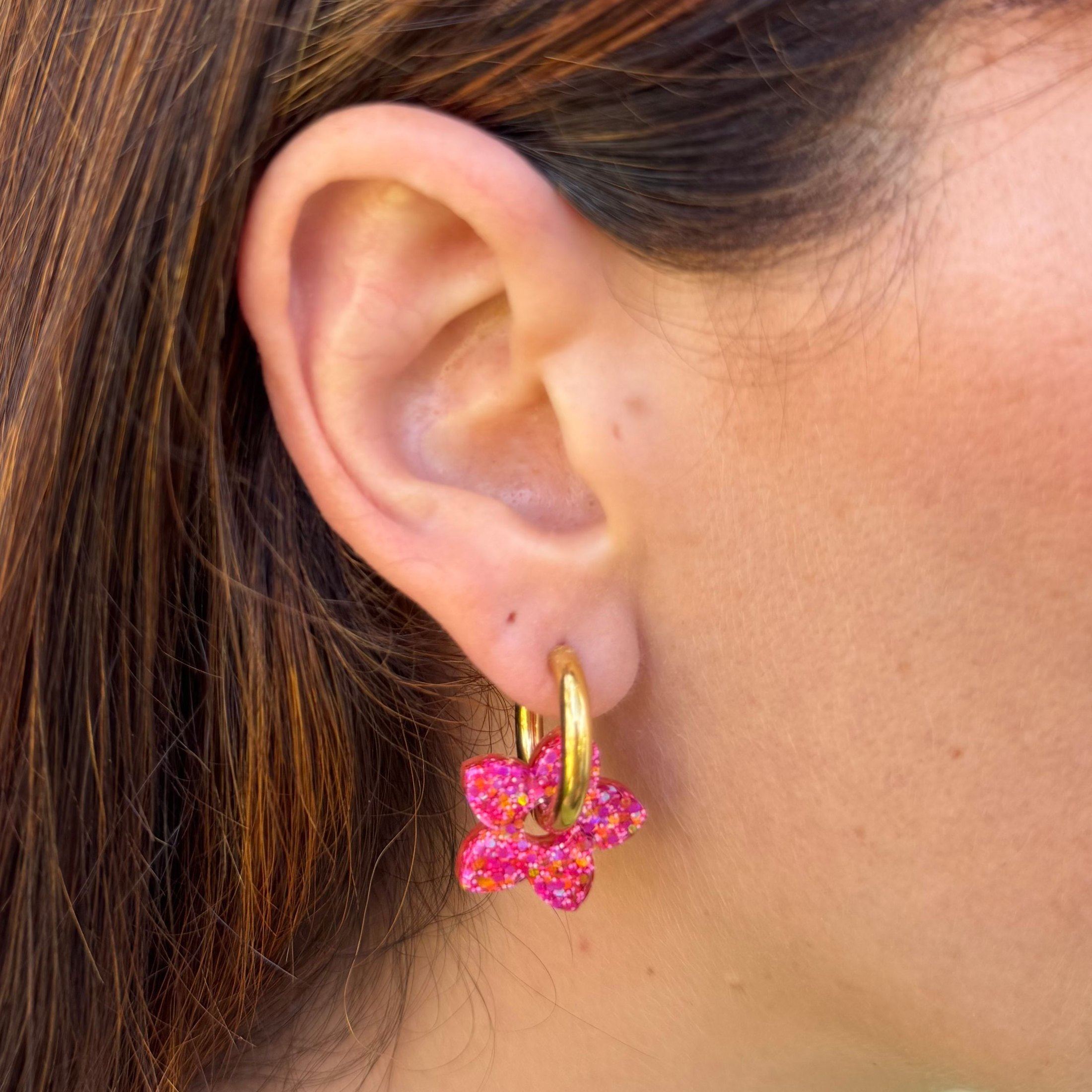 Créoles Tiaré Mix Fuchsia