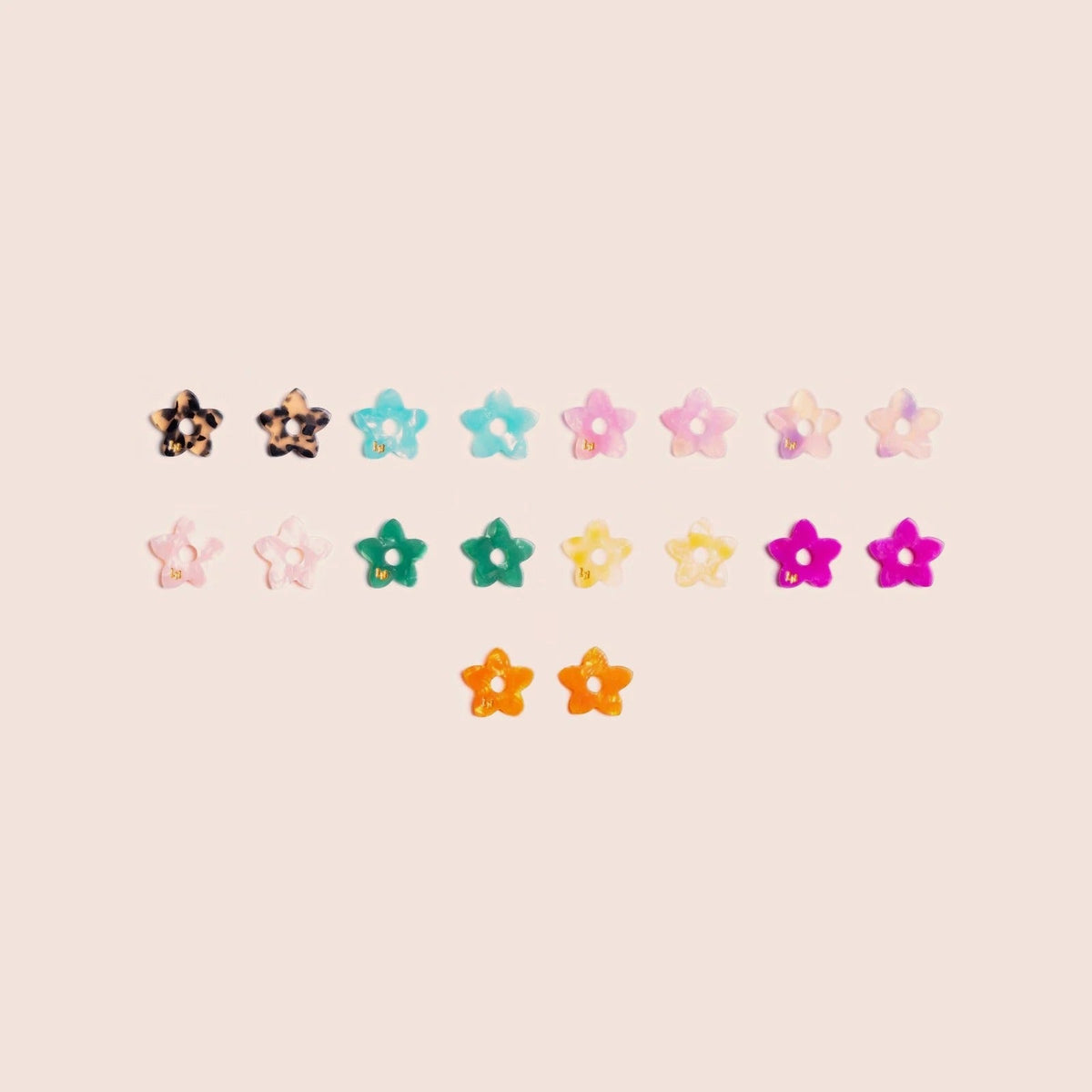 Mini Acetate Tiaré charms: all available pairs and colours – Les Nicolettes
