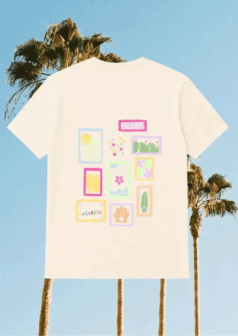 T-shirt Blanc Cassé | Timbres-Les Nicolettes