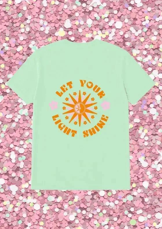T-shirt Vert Menthe | Let Your Light Shine-Les Nicolettes