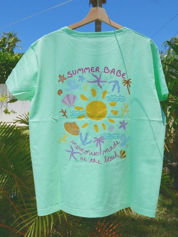 T-shirt Vert Menthe | Summer Babe