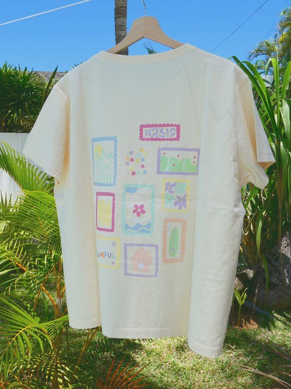 T-shirt Blanc Cassé | Timbres