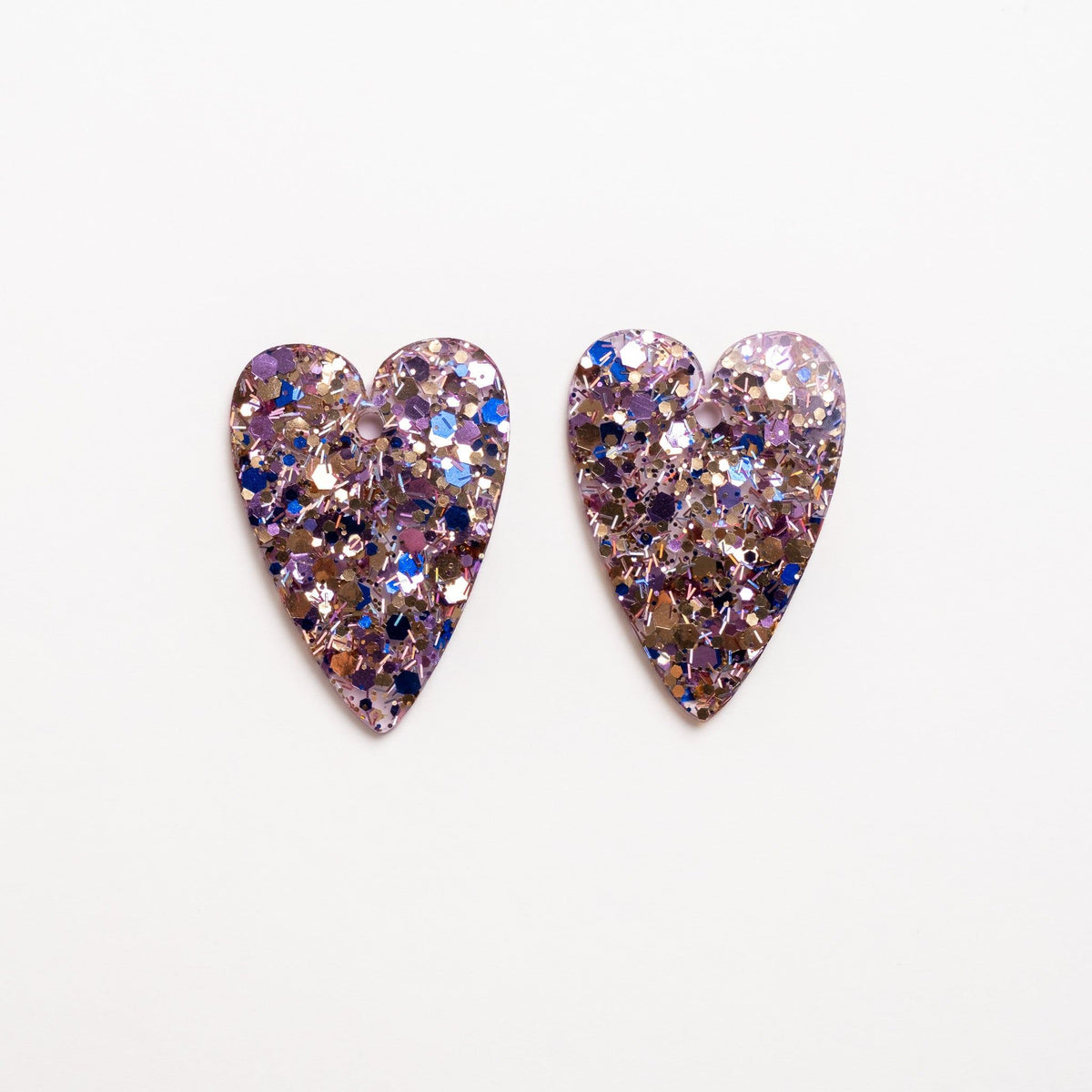 Boucles d'oreilles Cœur Mix Disco-Les Nicolettes
