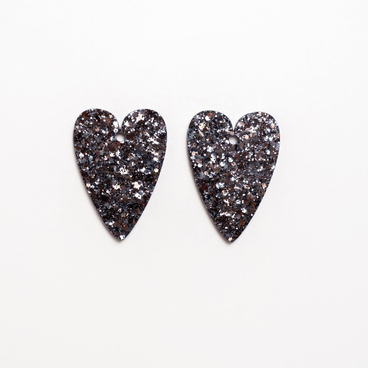 Boucles d'oreilles Cœur Mix Kaki-Les Nicolettes