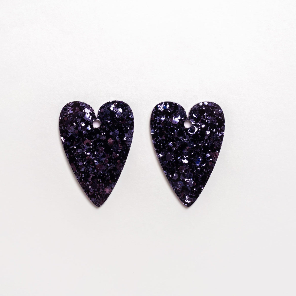 Boucles d'oreilles Cœur Night Blue-Les Nicolettes