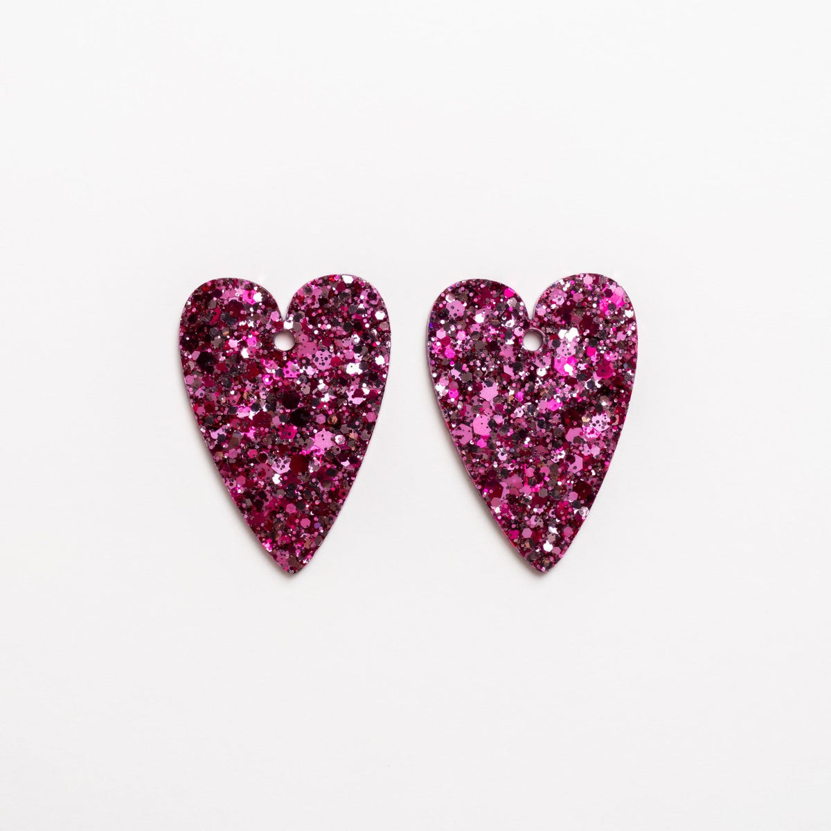 Boucles d'oreilles Cœur Pink Lady-Les Nicolettes
