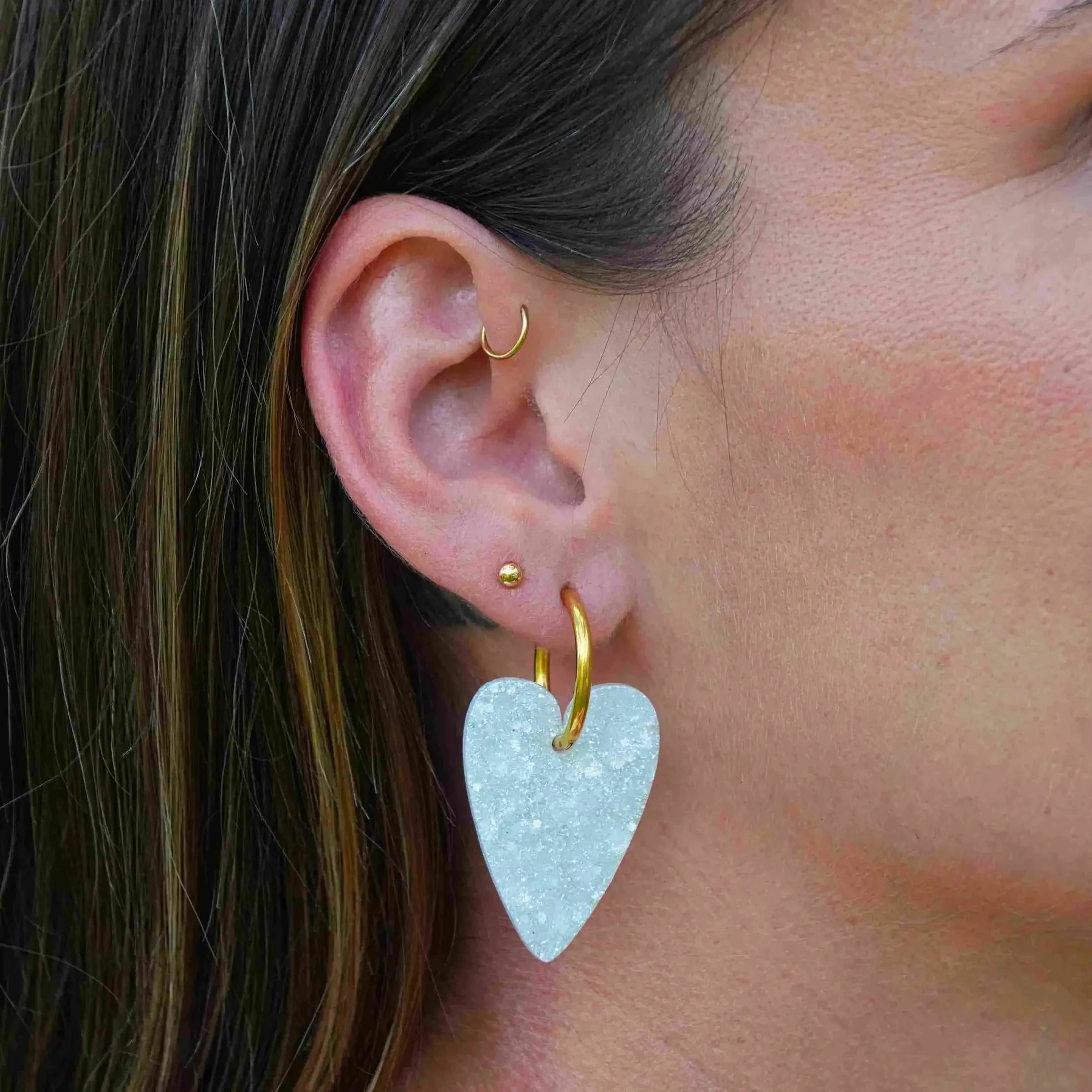 Boucles d'oreilles Cœur Ivoire-Les Nicolettes
