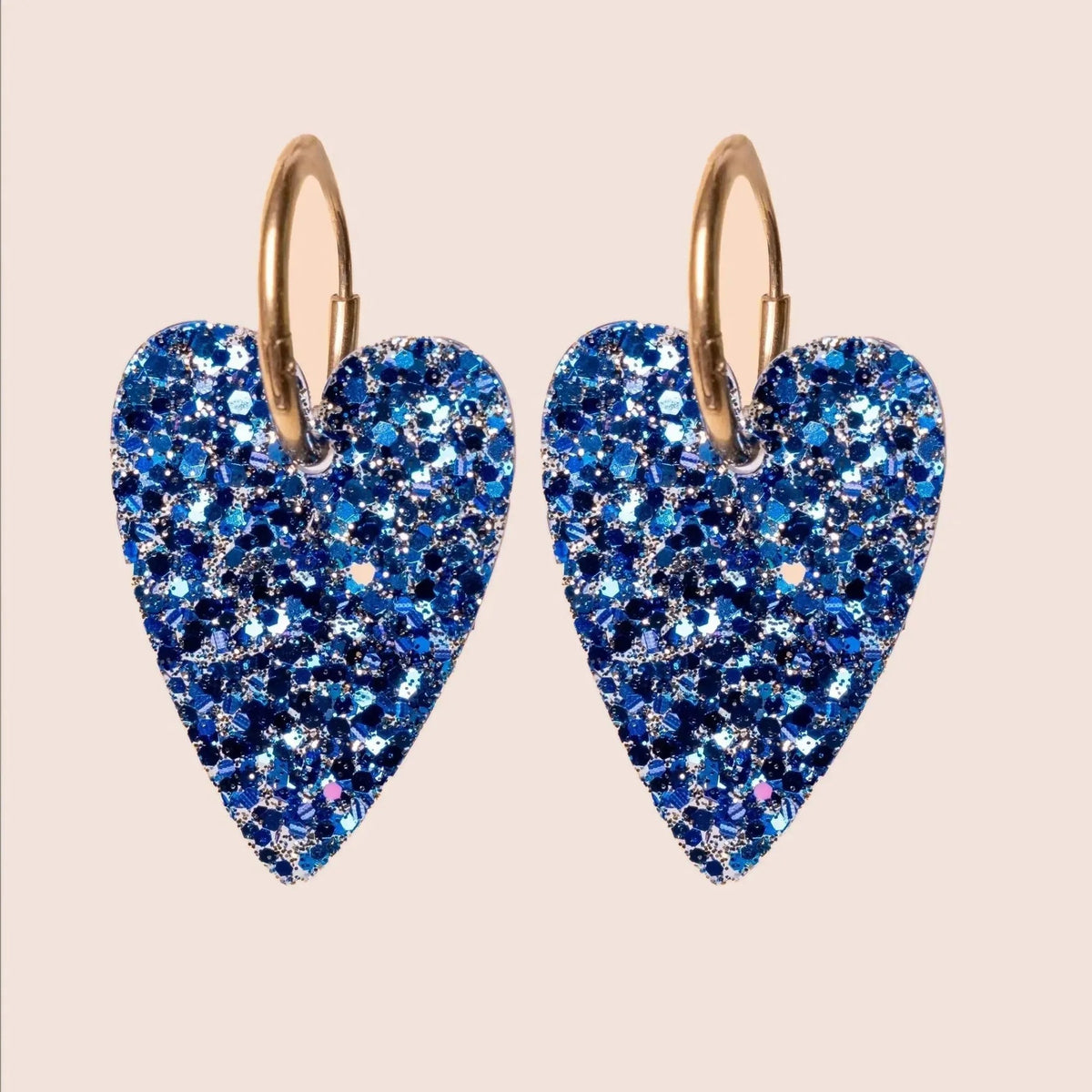 Boucles d'oreilles Cœur Mix Bleu – Les Nicolettes