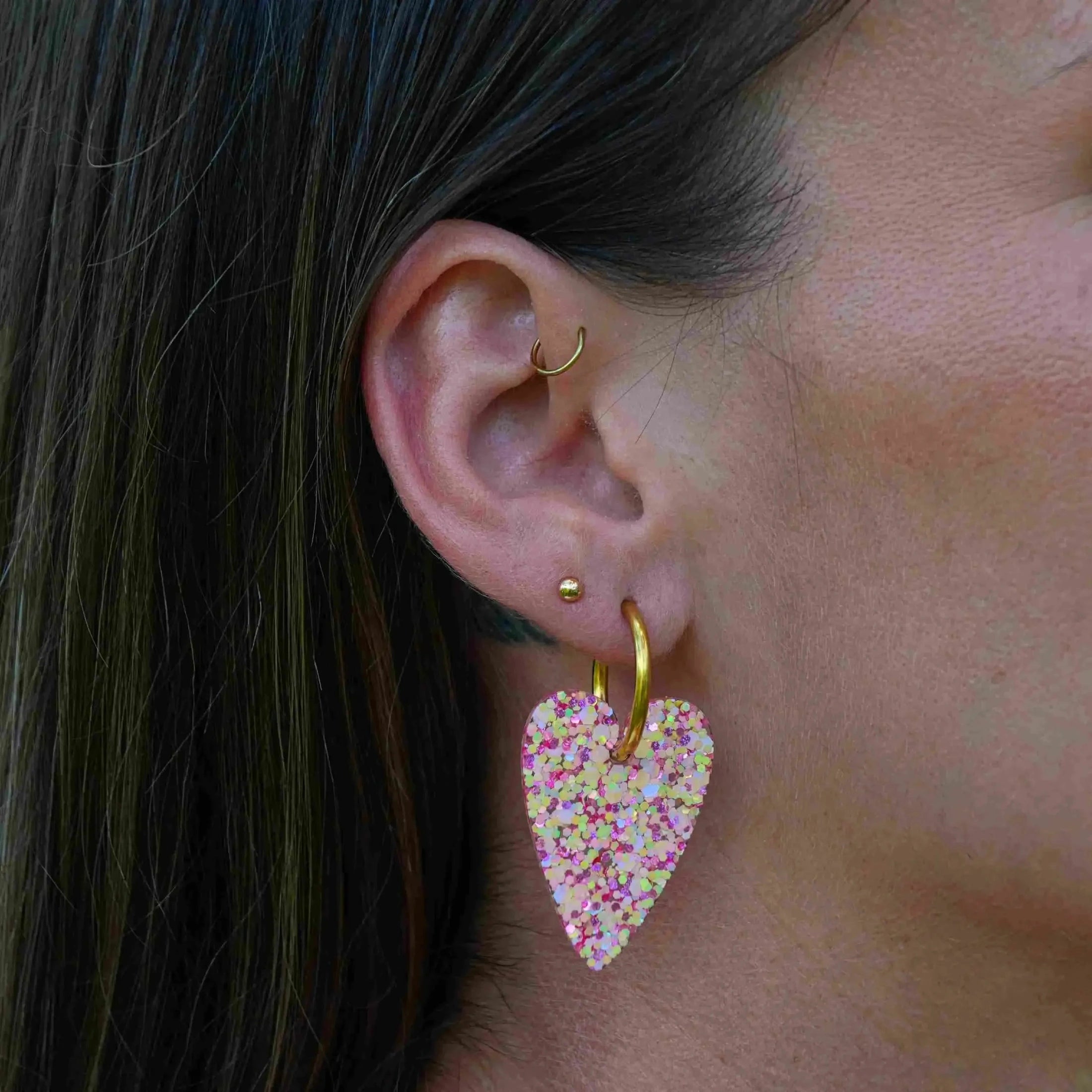 Boucles d'oreilles Cœur Summer Sunset-Les Nicolettes