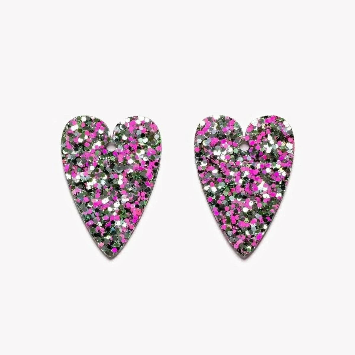 Paire de charms Cœur coloris Mix Vert Rose (n°9) – Les Nicolettes