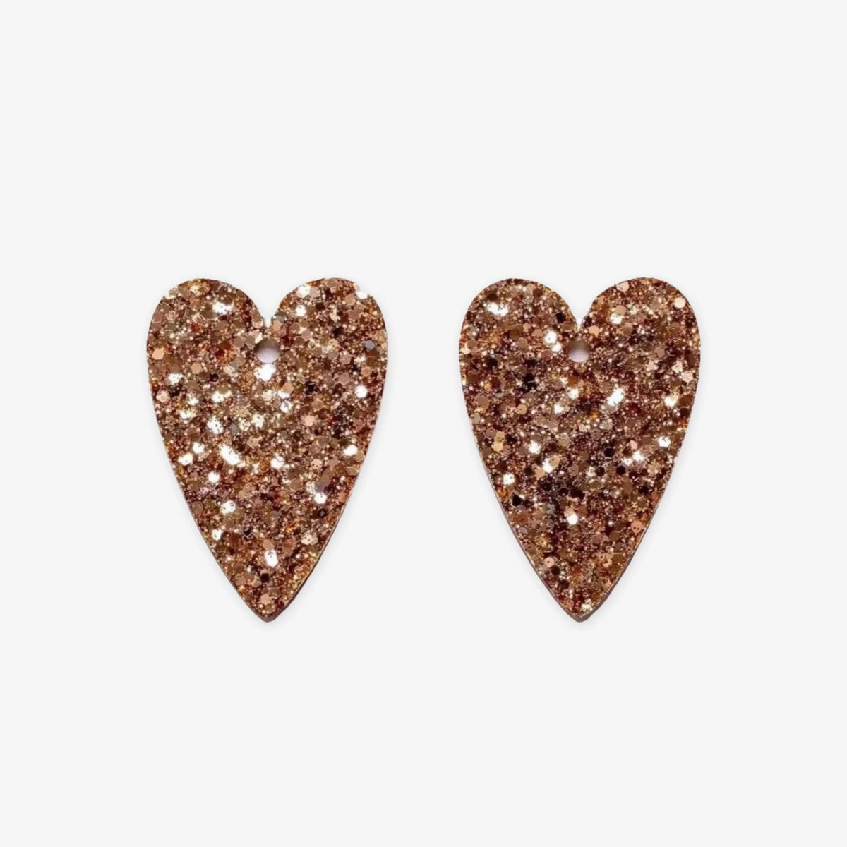Paire de charms Cœur coloris Champagne (n°15) – Les Nicolettes