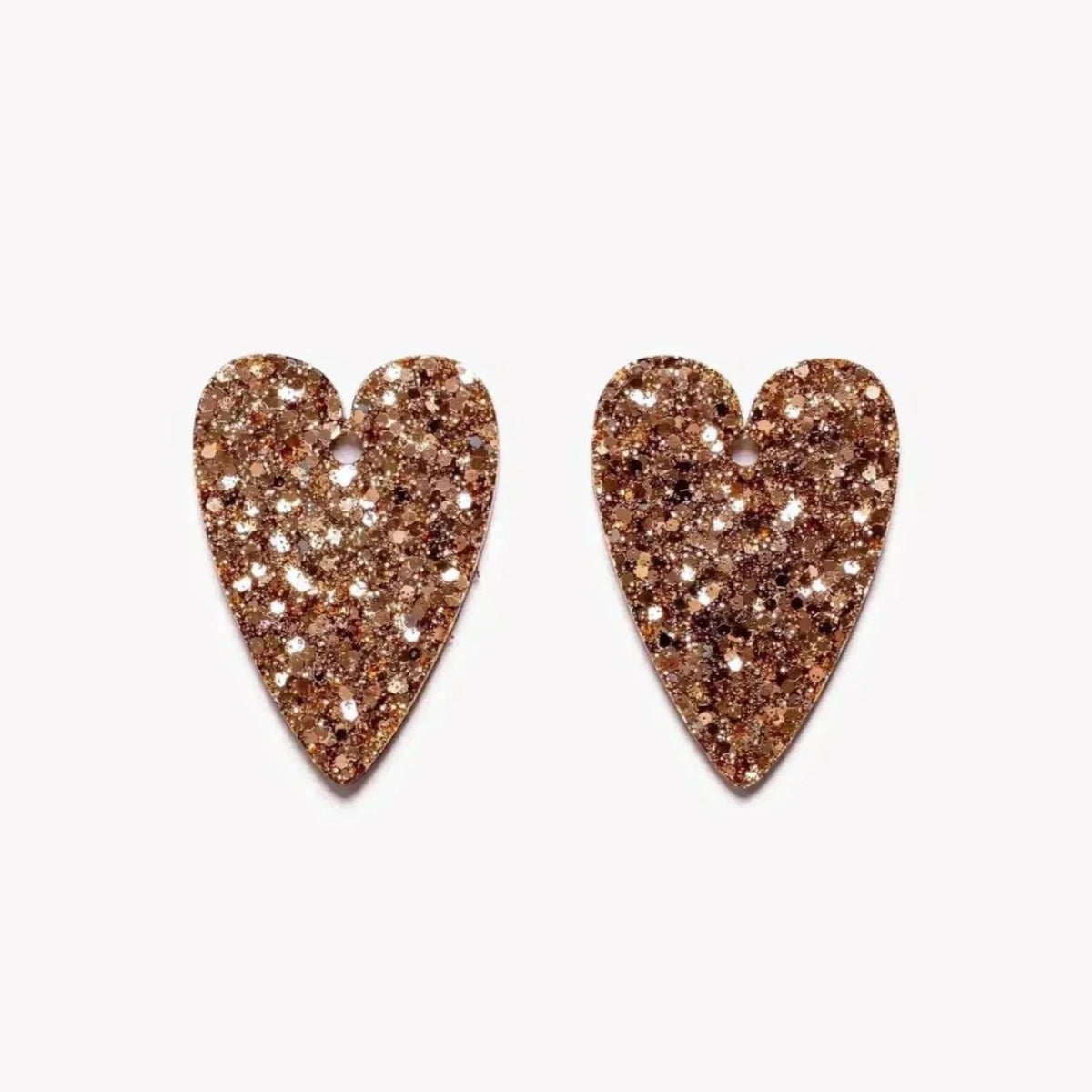 Paire de charms Cœur coloris Champagne (n°15) – Les Nicolettes